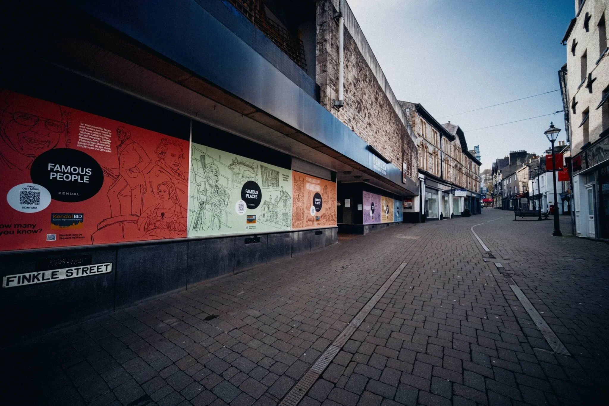  One of Kendal&rsquo;s largest stores, Beales, fell victim to the COVID-19 pandemic. It was already doing poorly in any case; the pandemic was just the straw that broke the camel&rsquo;s back. At least the open windows showing a depressingly empty department store have been covered up with some creativity. 