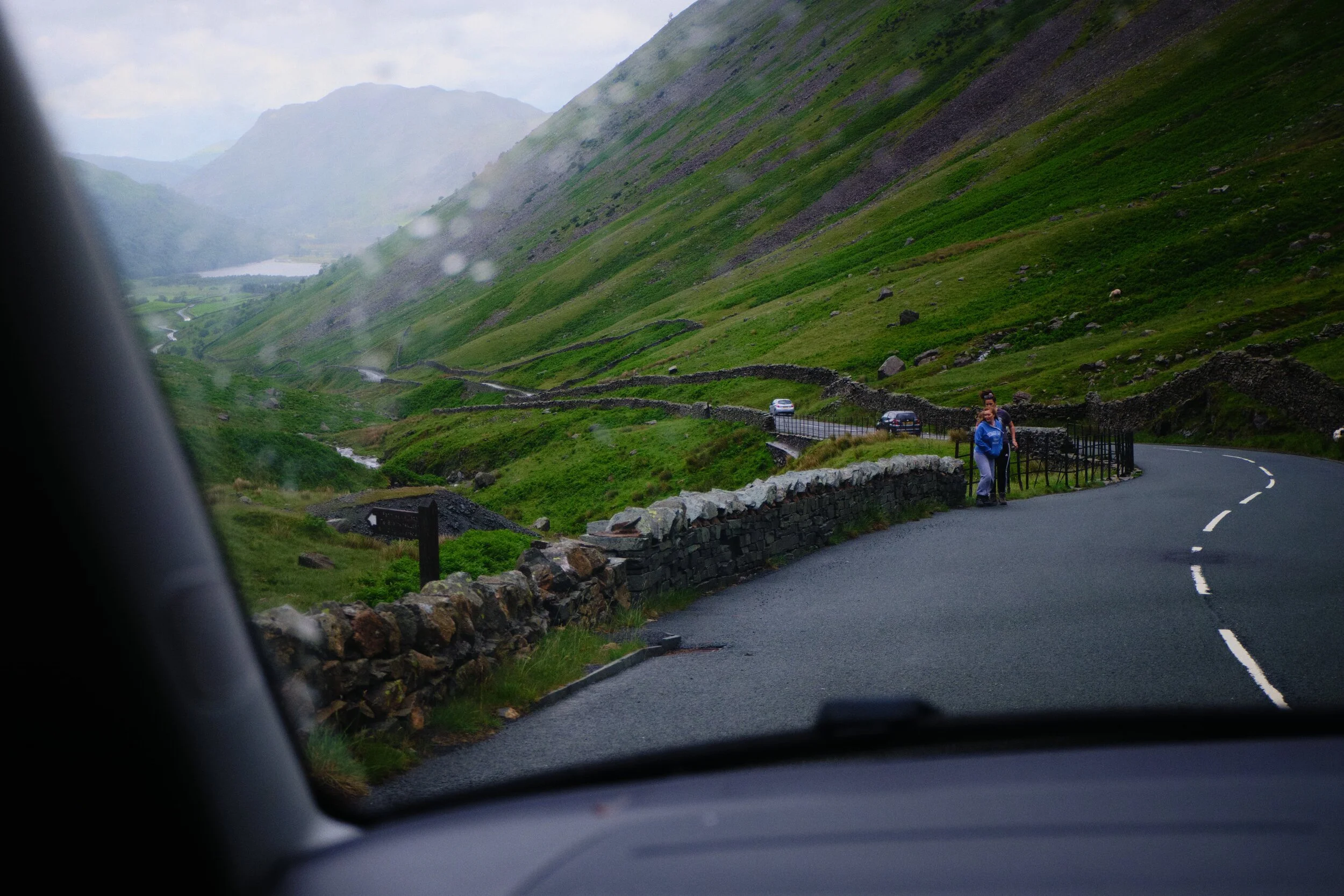 Ambitious young ‘uns hiking back up Kirkstone Pass.