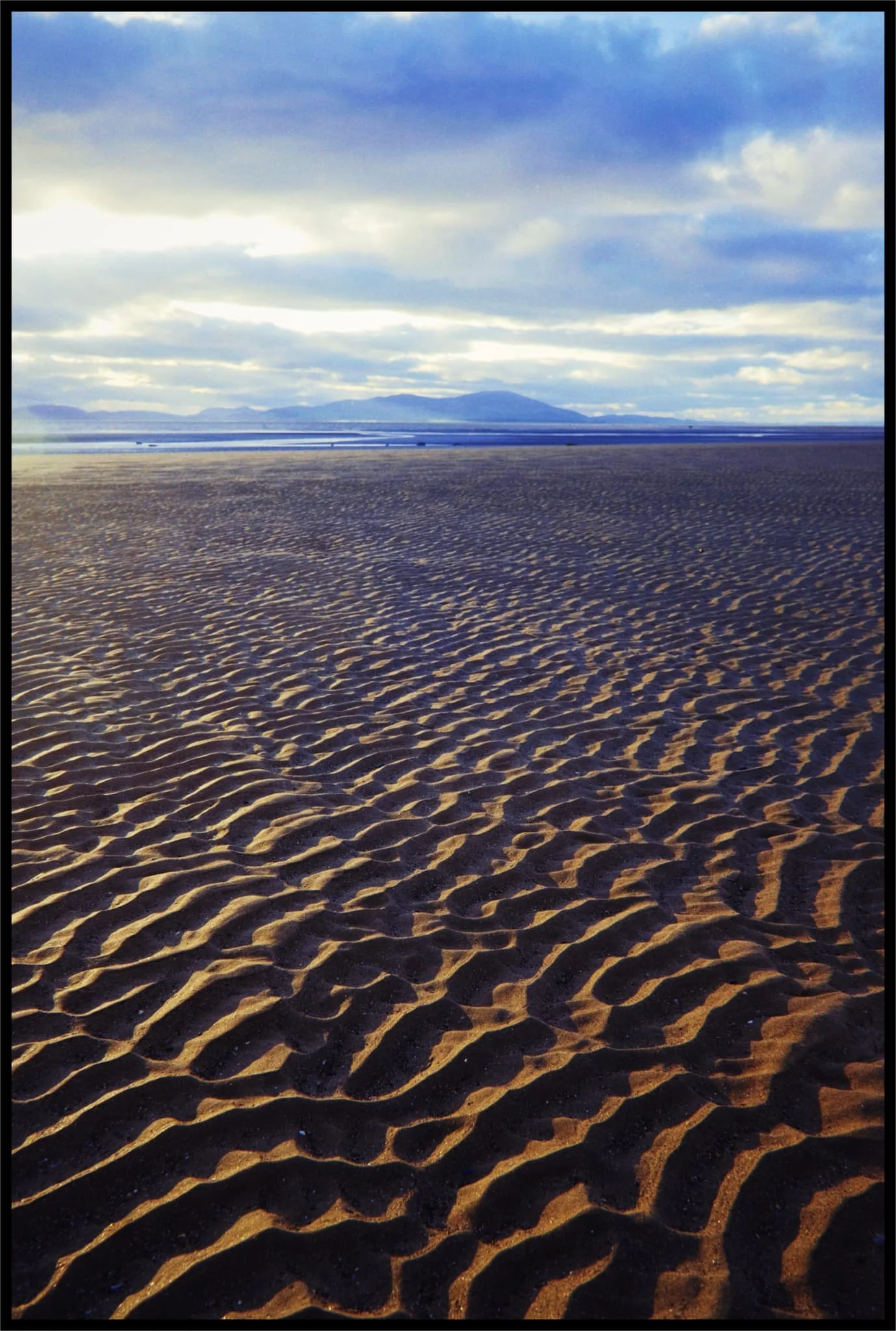  Finally, the setting sun came out from behind the clouds strong enough to pull out the textures in the rippling sand. 