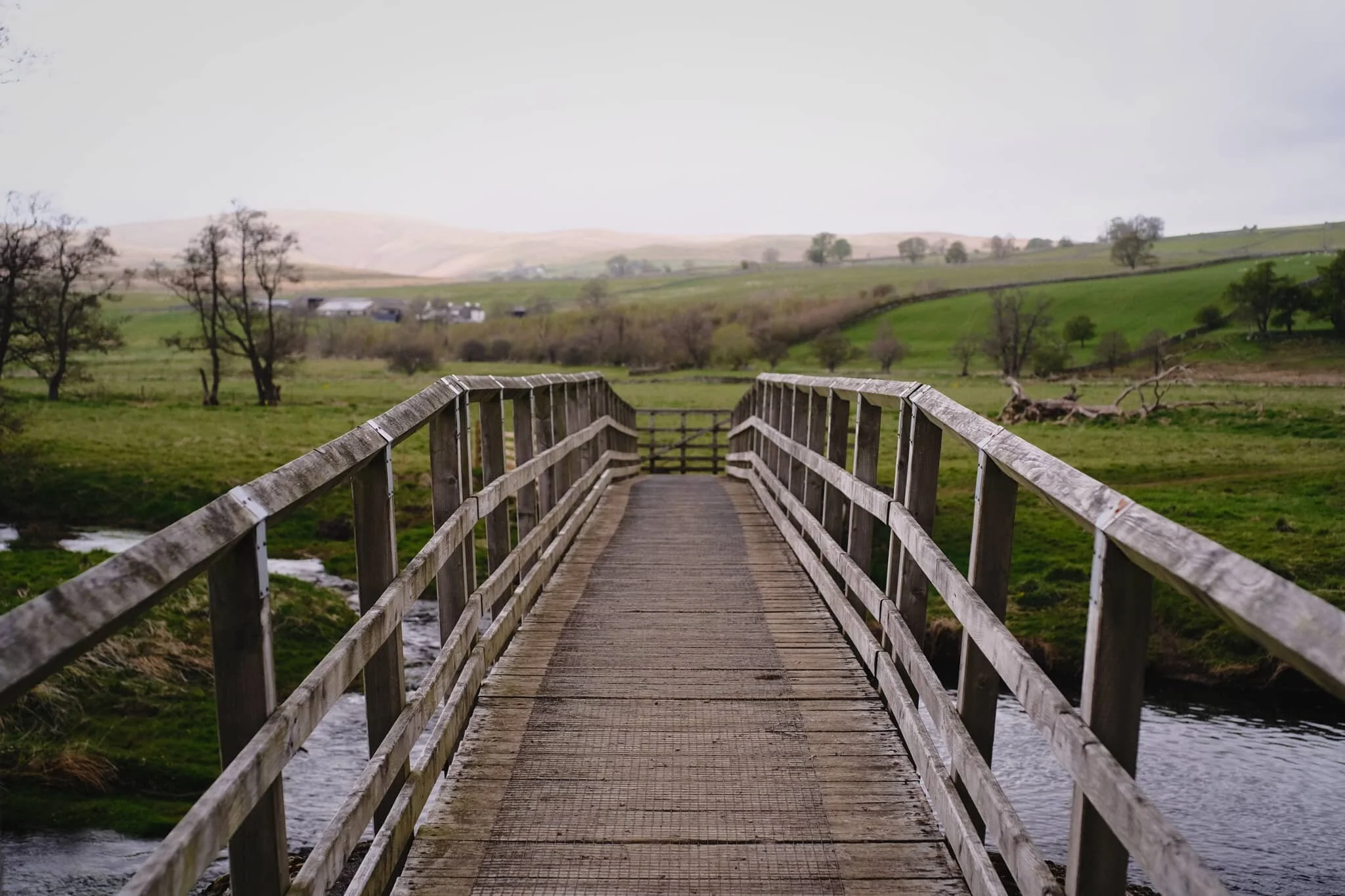 We crossed the River Lowther here, heading vaguely in the direction of Helton. In the far distance are the “backends” of the eastern Ullswater fells.