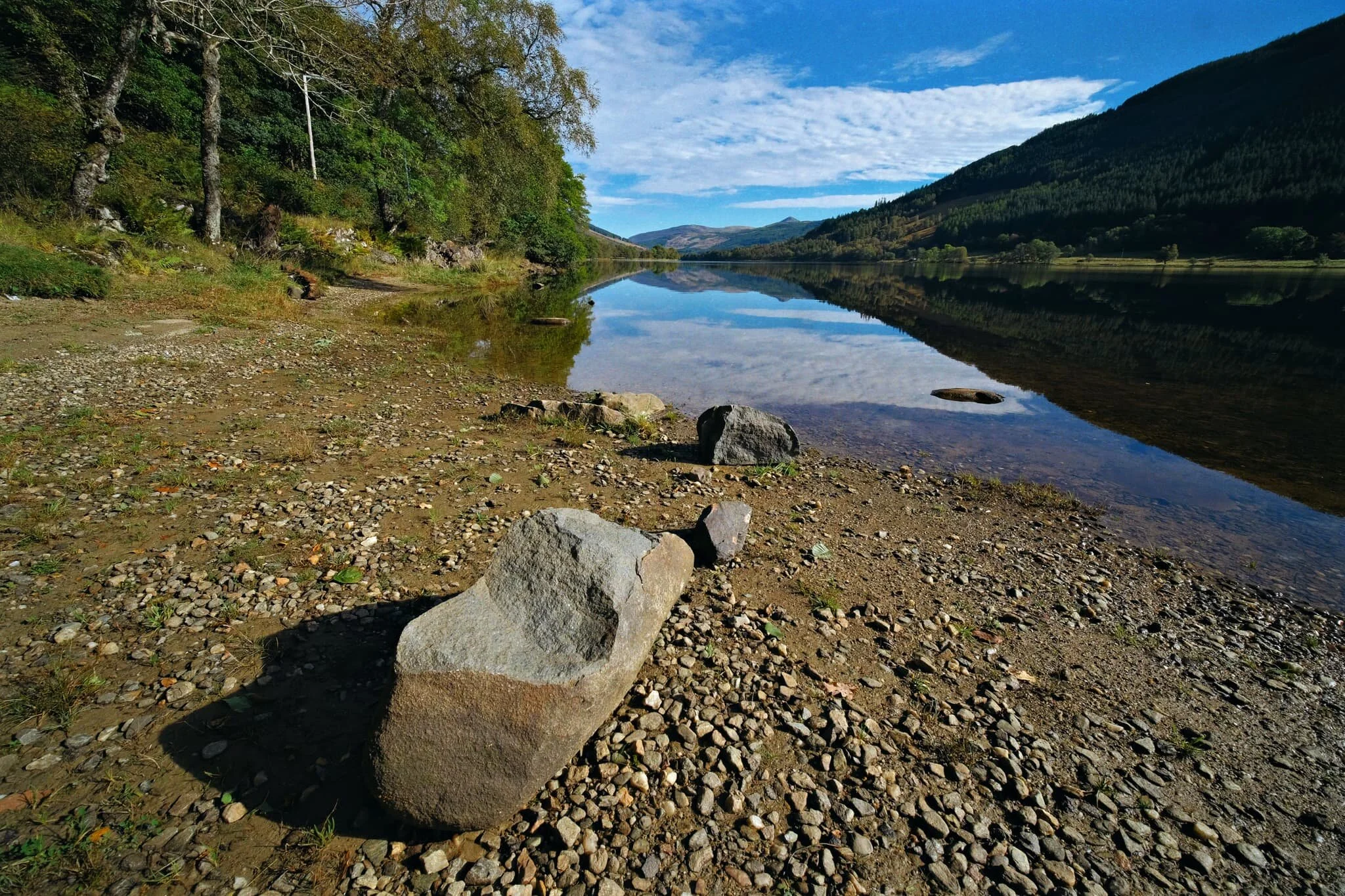  Further west along the shore of Loch Voil, the view opens up more. We could not have asked for better conditions. 