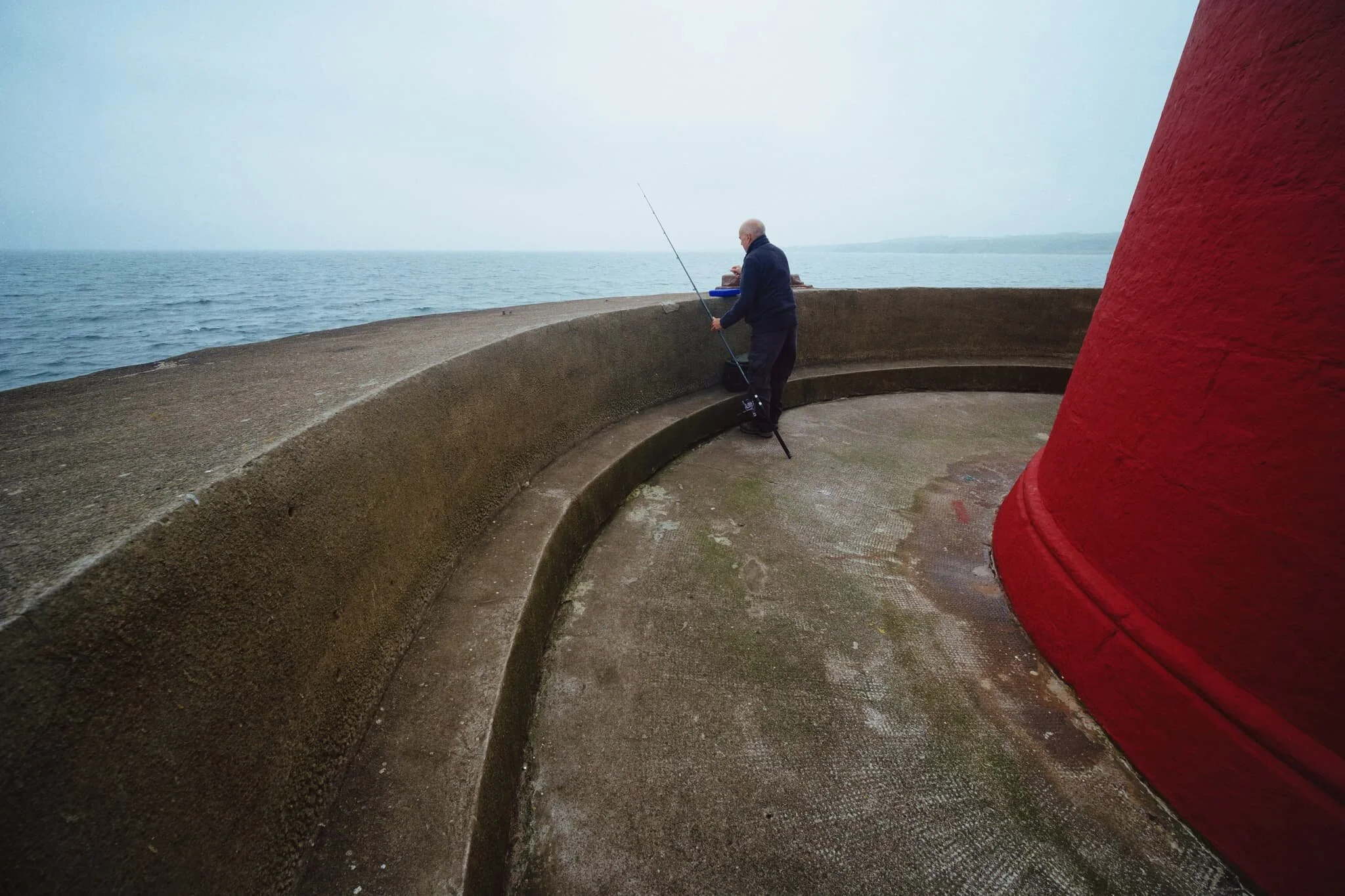  And lurking behind the lighthouse, a fisherman investigating opportunities in the North Sea. 