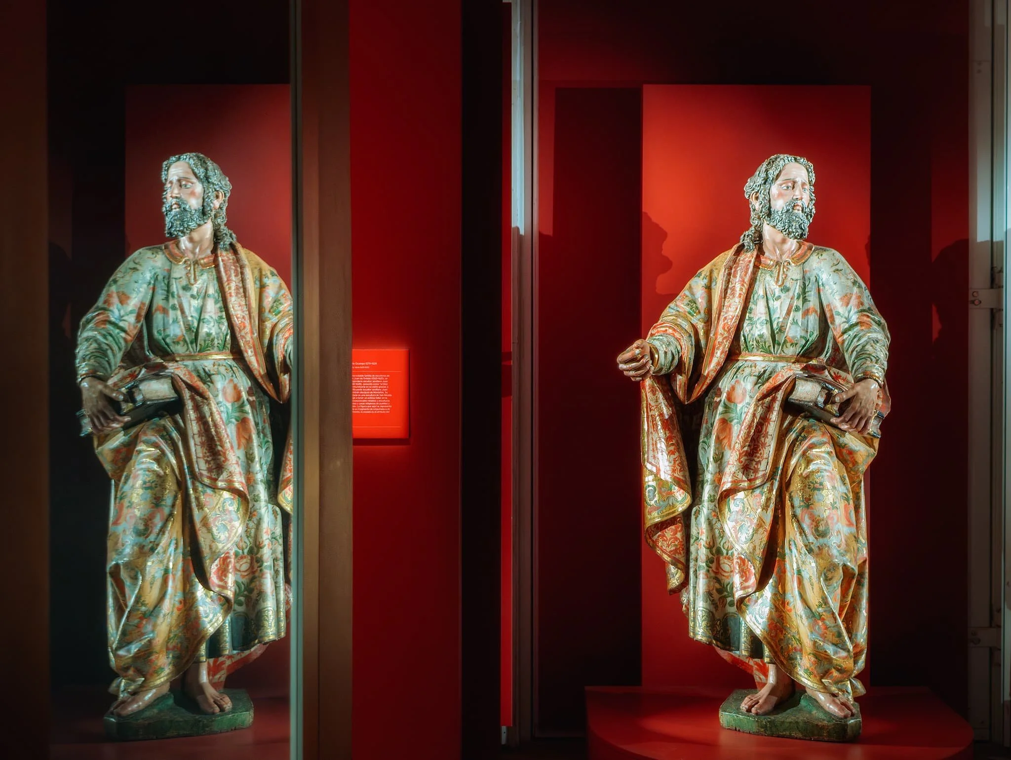  An interesting composition I was able to capture featuring a sculpture of St. Bartholomew and his reflection. The sculpture was made by Bernabé de Gaviria, between 1600―1622 CE. He was said to be flayed alive for converting King Polimius and his family to Christianity. 