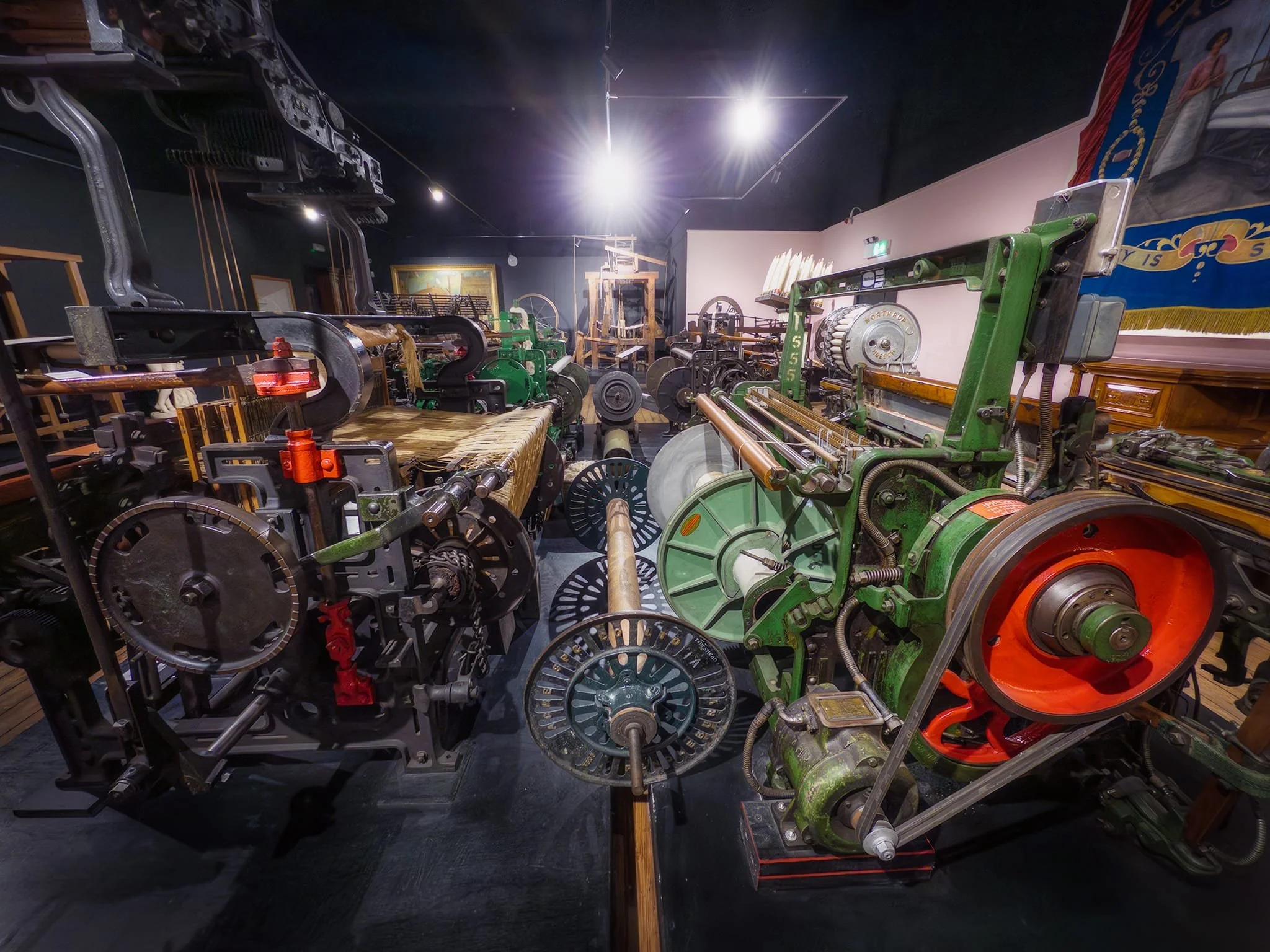 One of the exhibitions available is Cottontown, a collection of looms by Thomas Boys Lewis, a local cotton industrialist. These tell the story of Blackburn’s industrial history as a world-famous textile manufacturing centre.