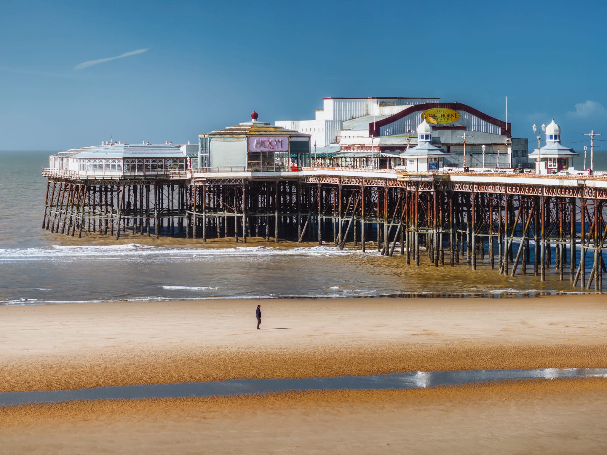 We started from near the North Pier, making our merry way south along the seafront. Here, the North Pier, the oldest of Blackpool&rsquo;s three piers.