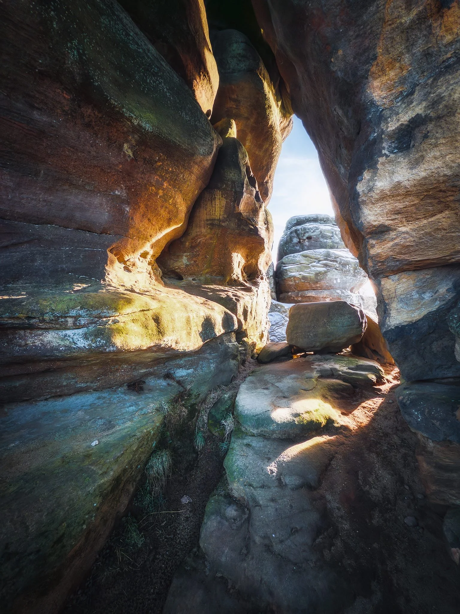  A cut through the Eagle gave me another composition that greatly features the Millstone Grit formation of the rocks. 
