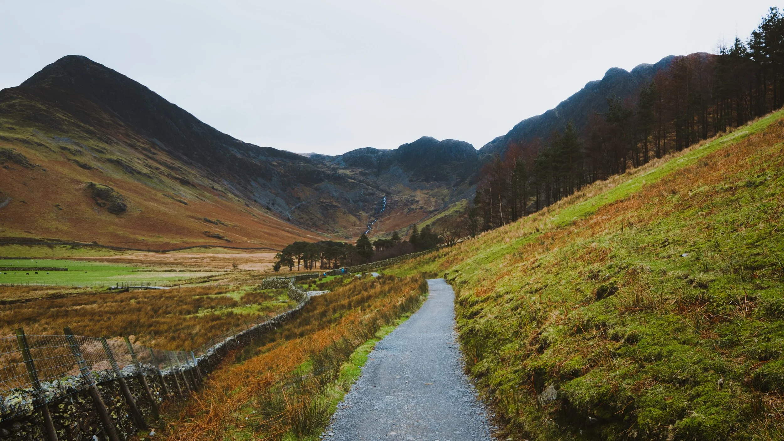 Getting closer towards the head of the valley, known as Warnscale Bottom. Fleetwith Pike and Haystacks make a stunning pair on the skyline.