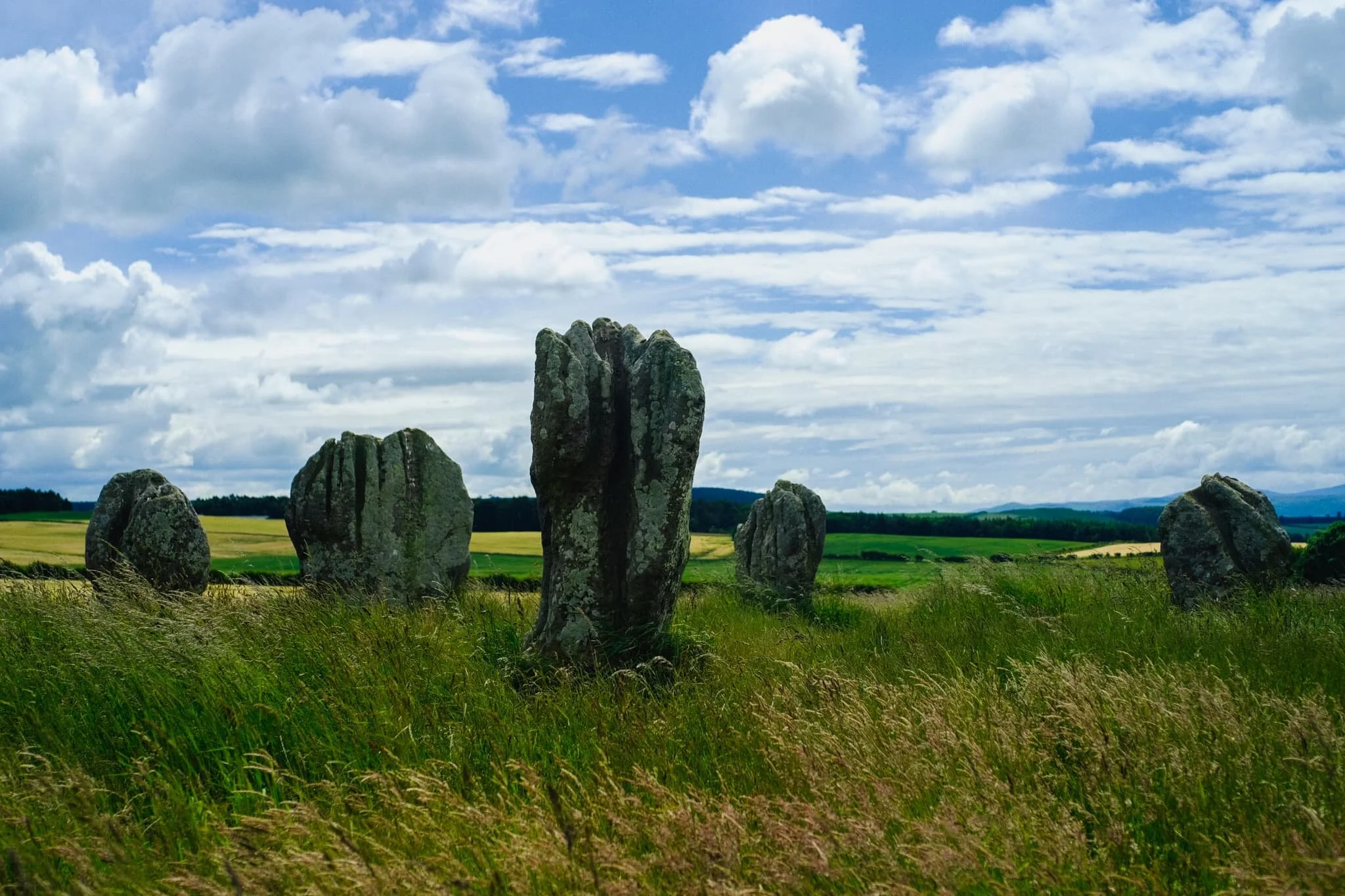  And here we are, Duddo Stone Circle. Much more impressive than we had first anticipated, actually! The stone circle is &ldquo;officially&rdquo; known as Duddo Five Stones because, well, there&rsquo;s five stones. 