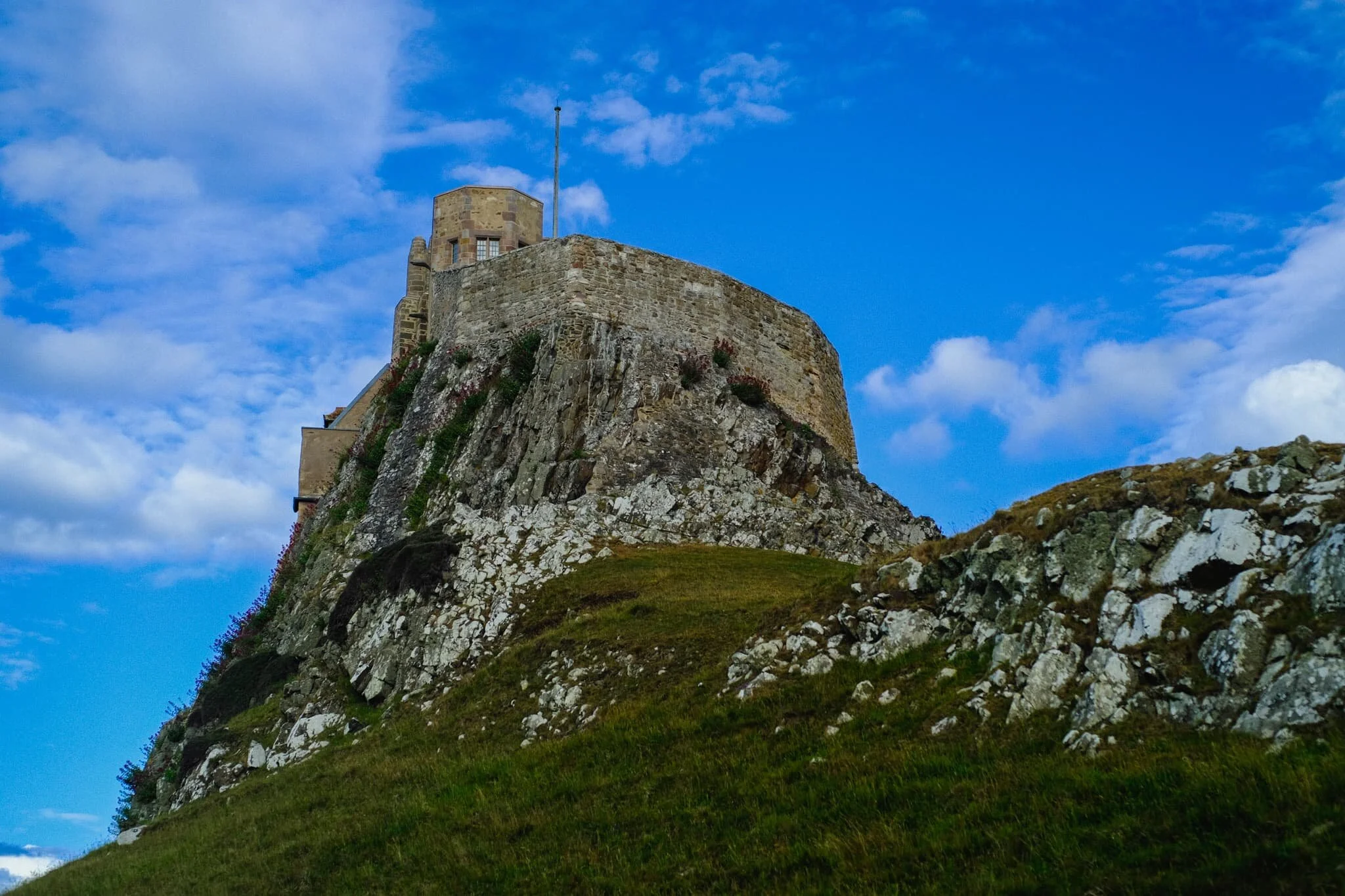  On our trek back to the car, I snapped one final look up at the mighty Lindisfarne Castle. What a day. 