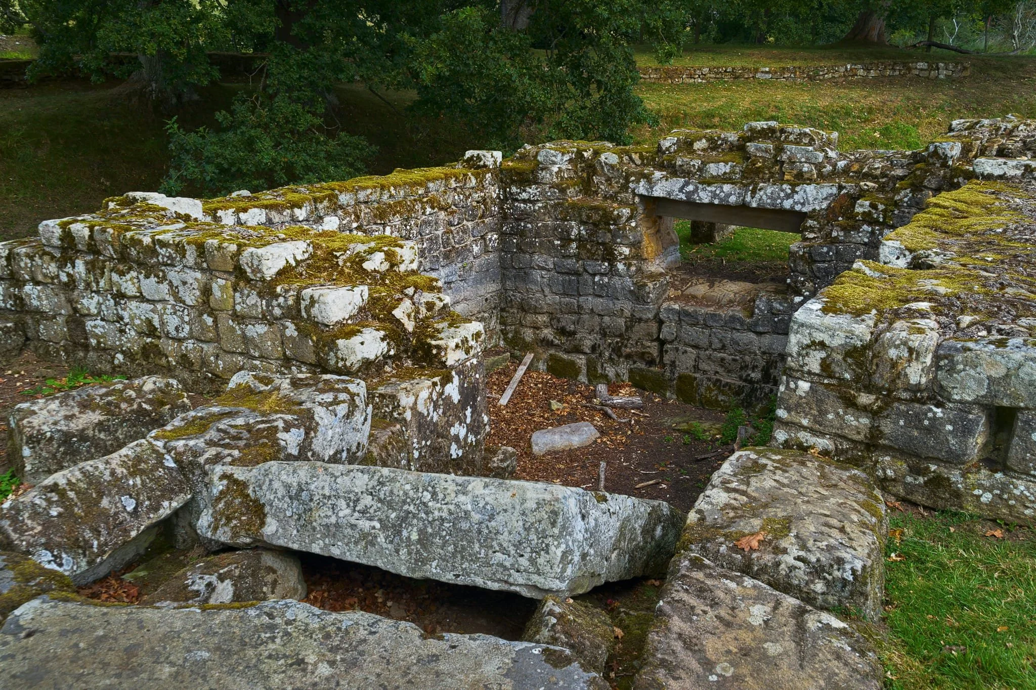  This is the ruins of the tower that was attached to the eastern abutment of Chesters Bridge. Isn&rsquo;t it crazy to think that, 2,000 years ago, people from Rome travelled thousands of miles, made it to our little island, crossed north through the country, and then built this? 