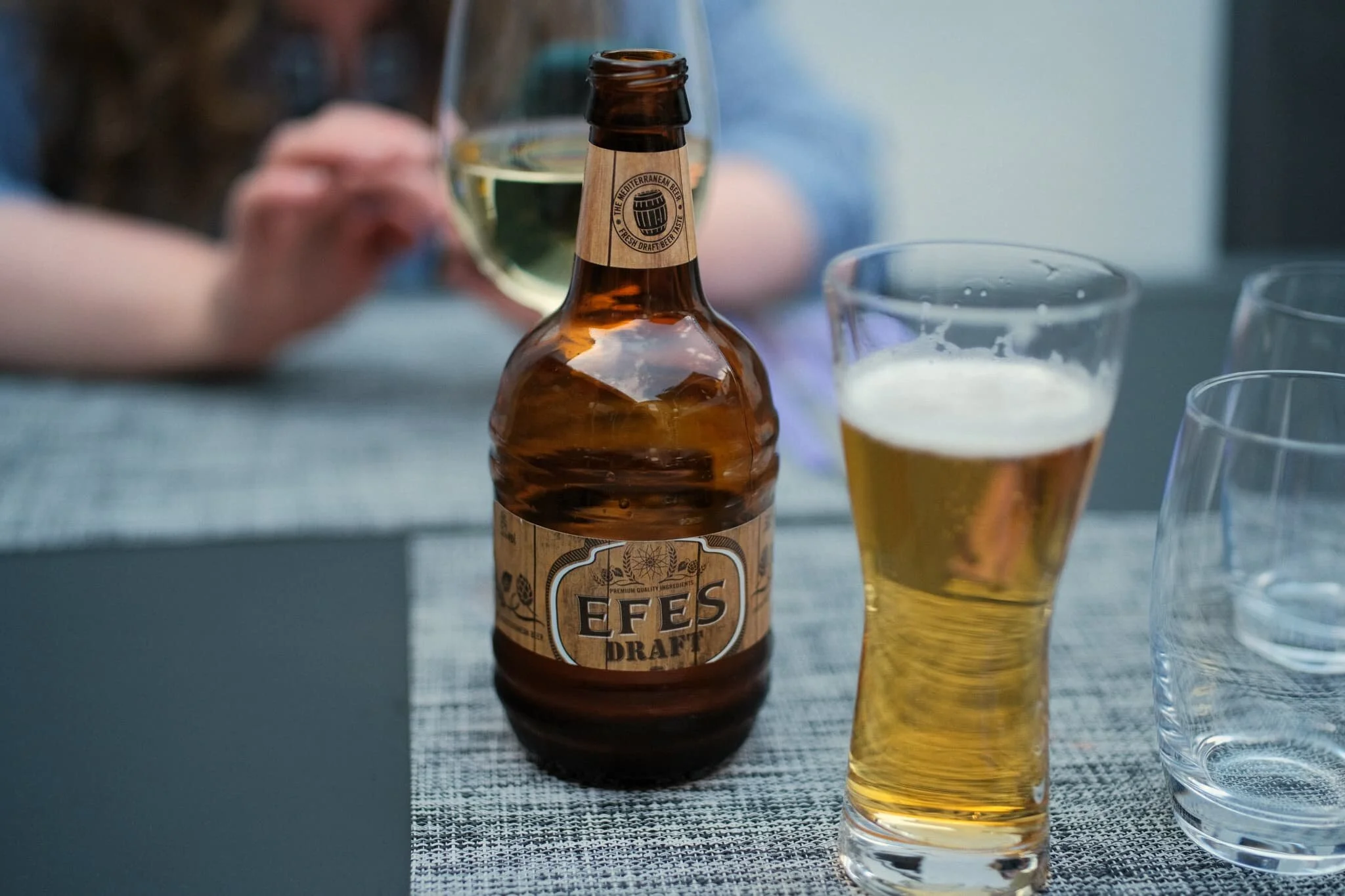 A good way to start off a Turkish meal, with Turkish draft beer. Delightfully hoppy and refreshing.