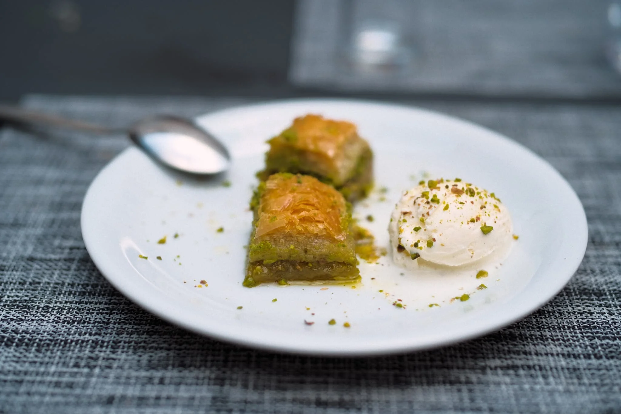 Baklava , one of the world’s most famous desserts. Layered filo pastry, filled with chopped nuts, and sweetened with honey.