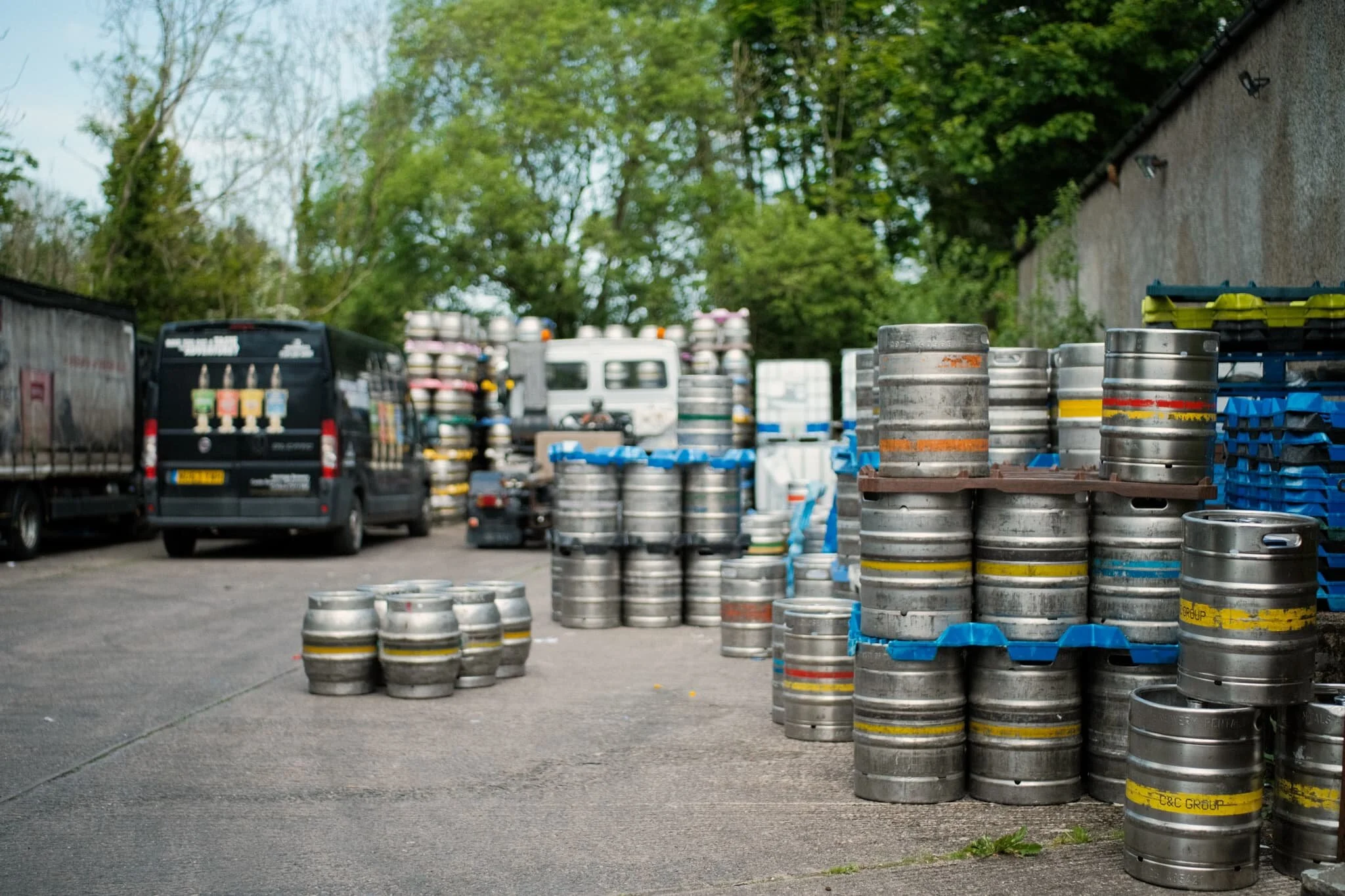 All the ale and beer barrels.