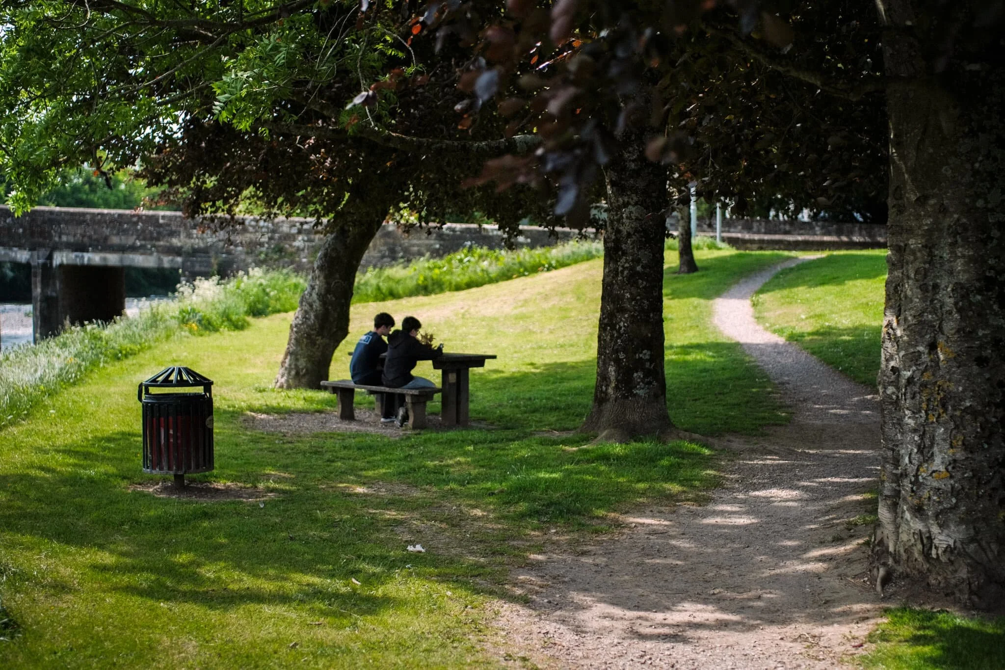 Couple of young lads, deep in discussion.