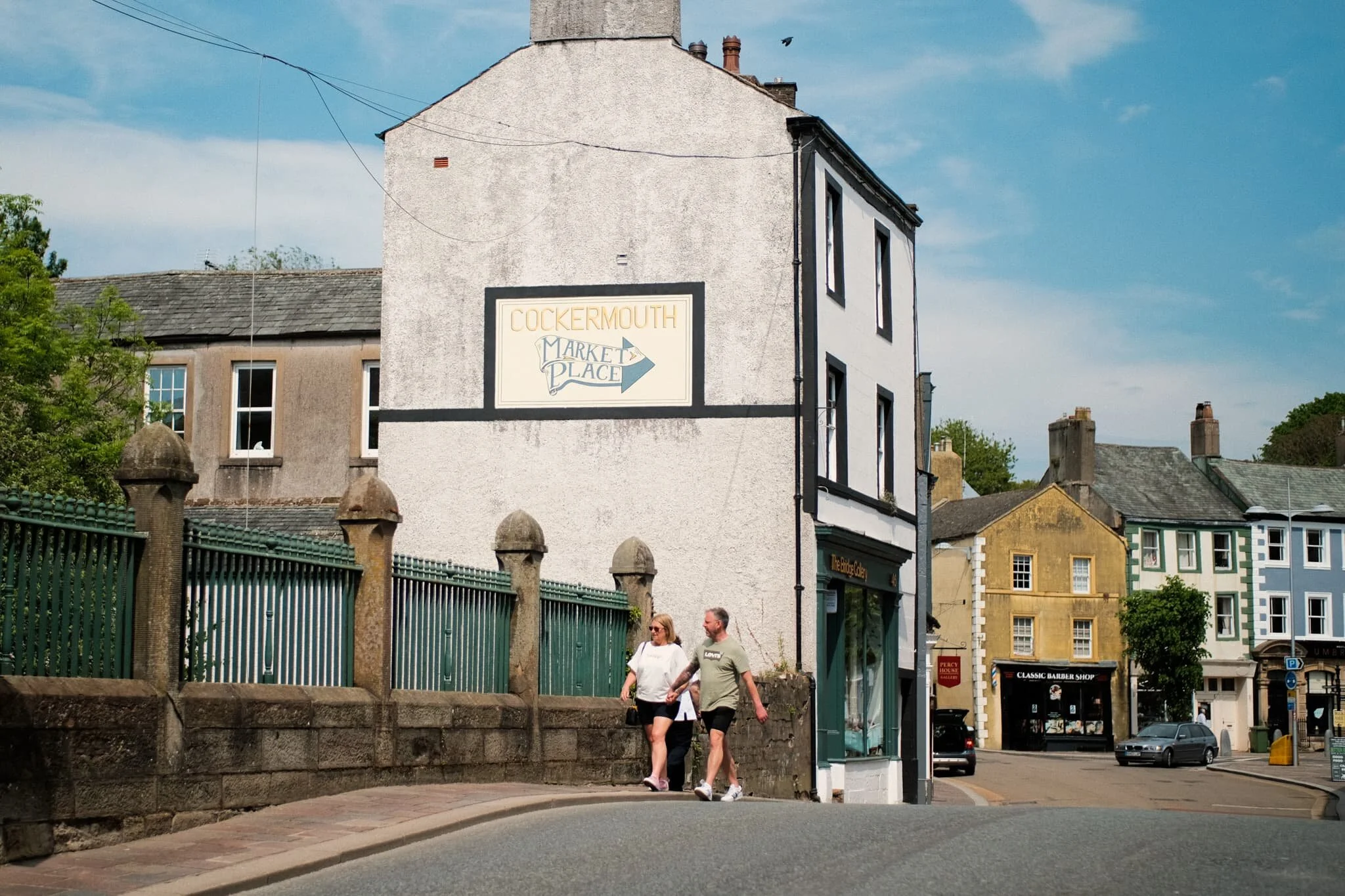More traditional signage on the side of the Bridge Gallery building.