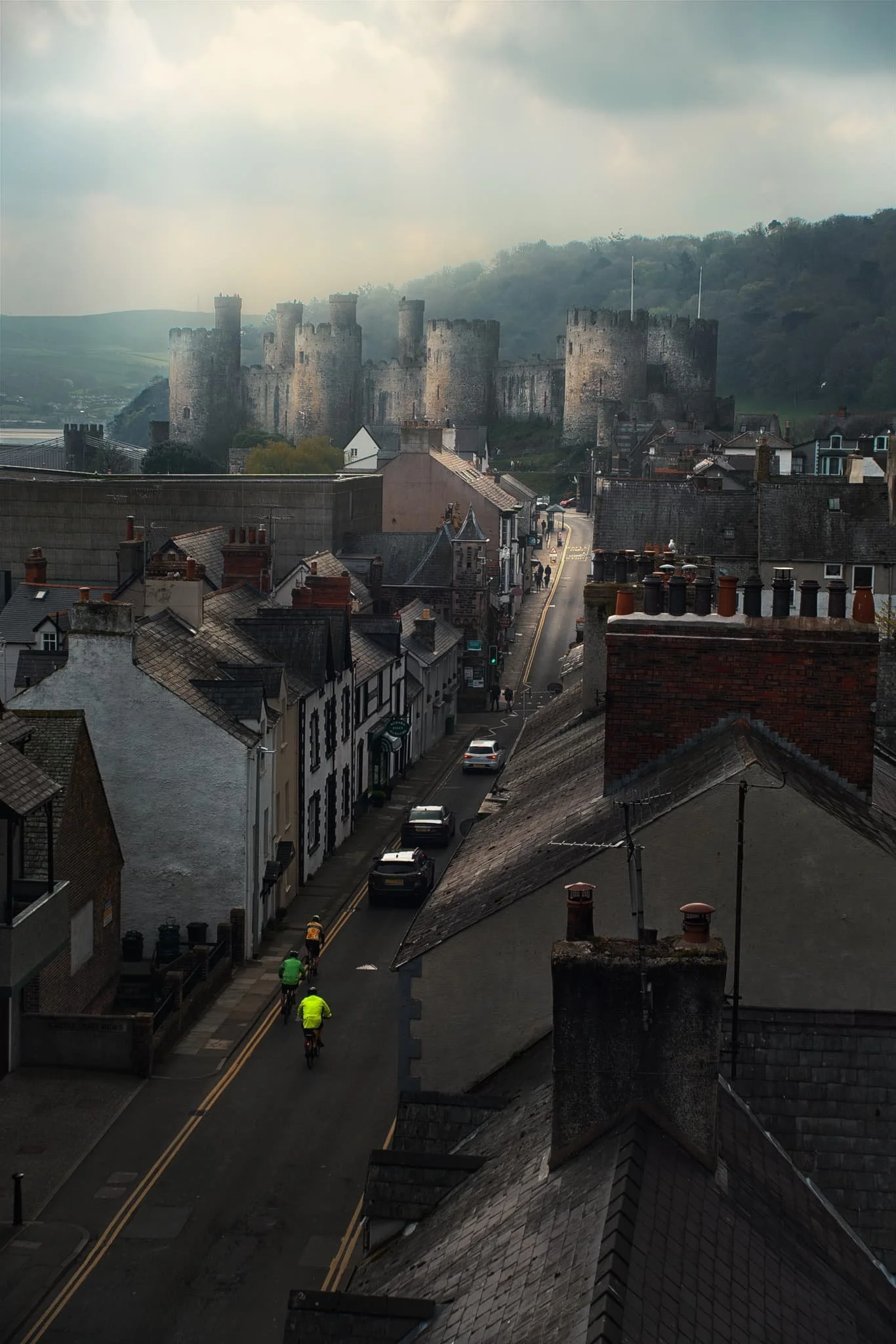  Approaching the Postern Gate, a view straight down Castle Street being lit by the brightening day proved irresistible.  