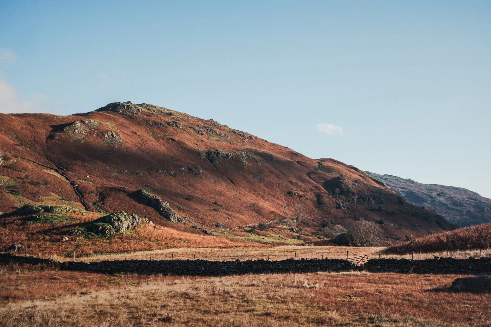  To the east, a more slender profile of Helm Crag can be seen. We could not have asked for better light conditions on this day. 