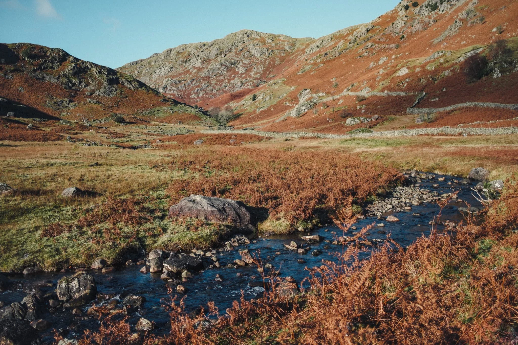  The valley bottom at Far Easedale, following the line of Far Easedale Gill towards Pike of Carrs. Time for lunch! 