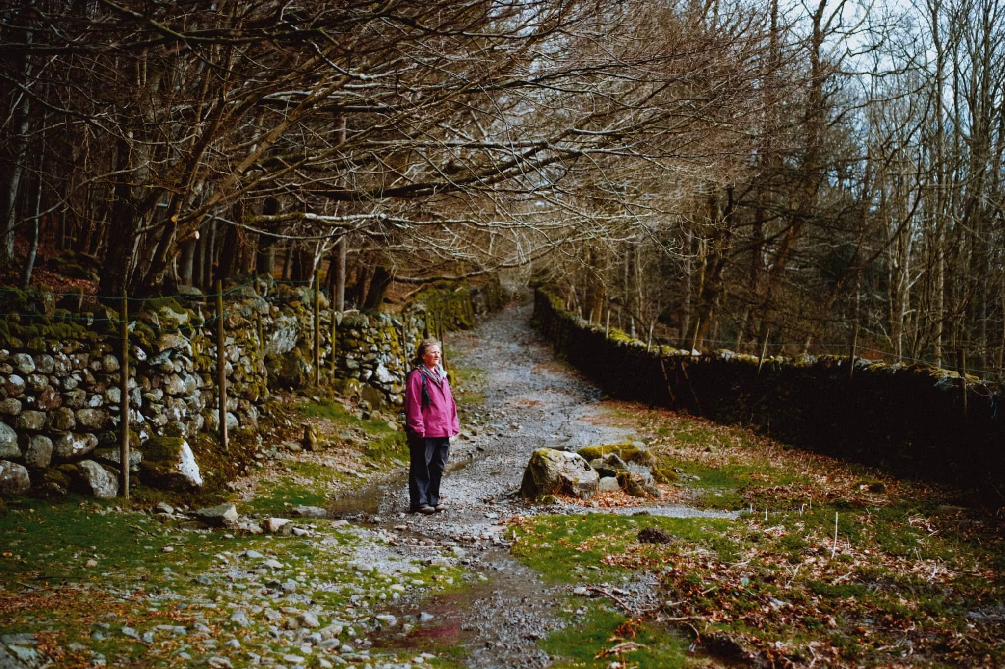 Lisabet taking in the sights before we head down the lane.
