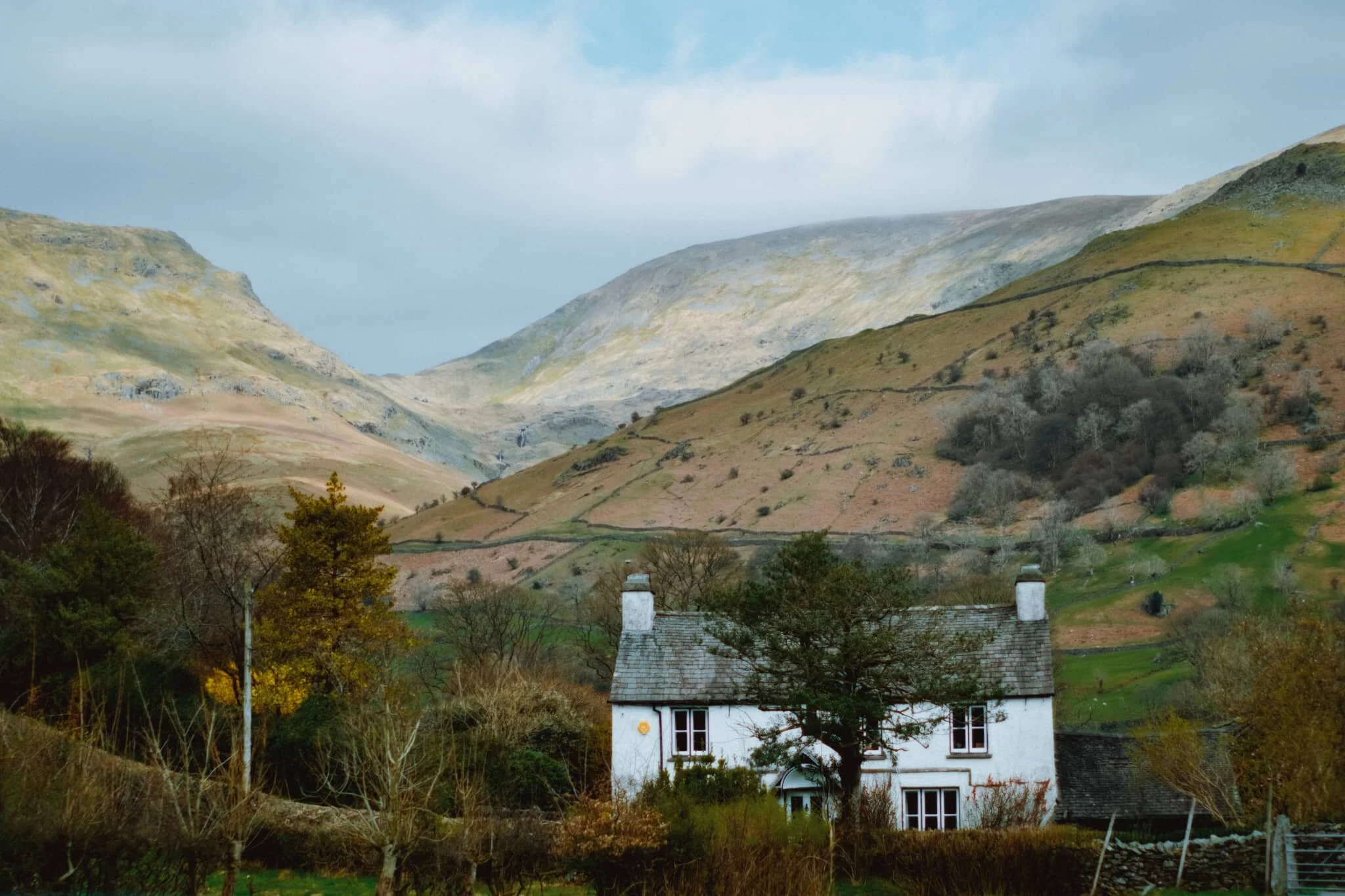 Towards the end of our hike the cloud base had lifted off the higher fells above Grasmere, revealing their comely shapes.