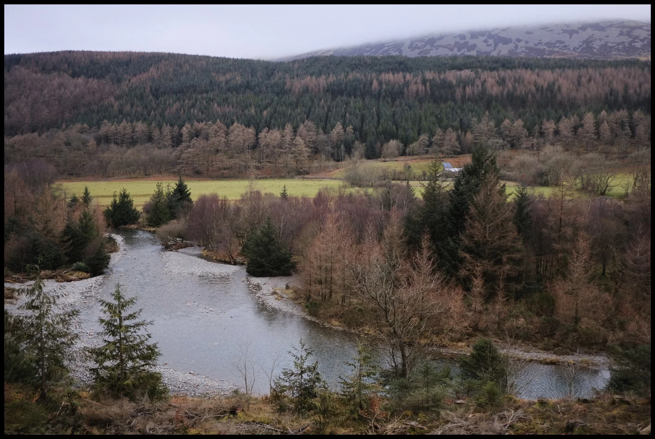  Navigating the Liza Trail alongside the river back to the Forest path was tricky, given that several chunks of it had been washed away by Storm Arwen. But views like this from the forest trail made up for it. 
