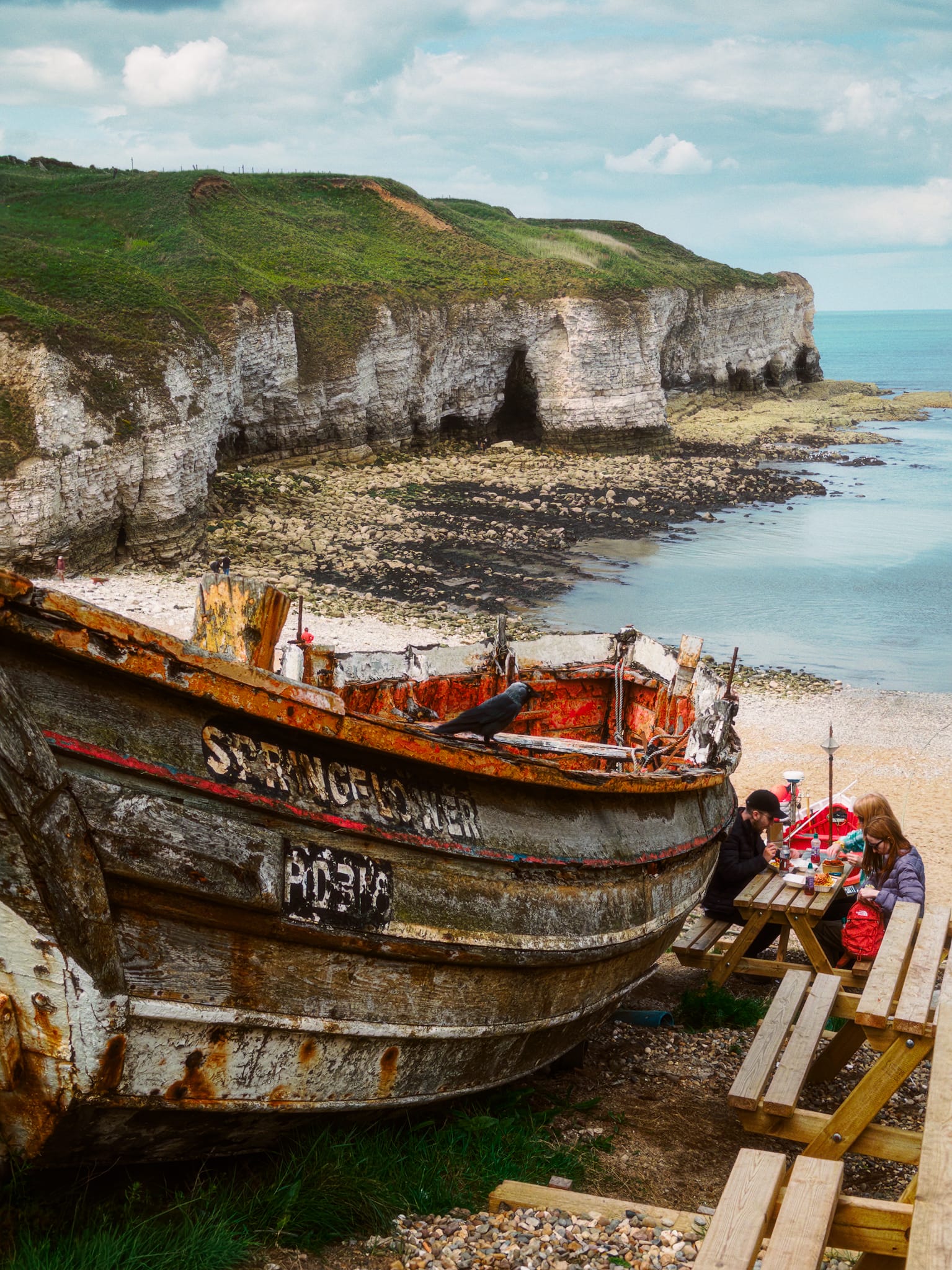 The view as you leave the North Landing car park and head down to the sea. Pretty spesh, eh? As the tide was out, this gave us the opportunity to explore along the shoreline and check out some the bay&rsquo;s wonderful little nooks and crannies.