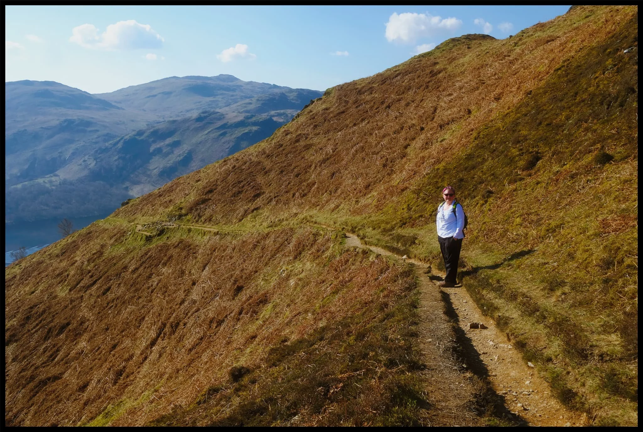  Lisabet pauses to check on my progress, so I snapped this composition. Truly glory awaits us around the corner… 