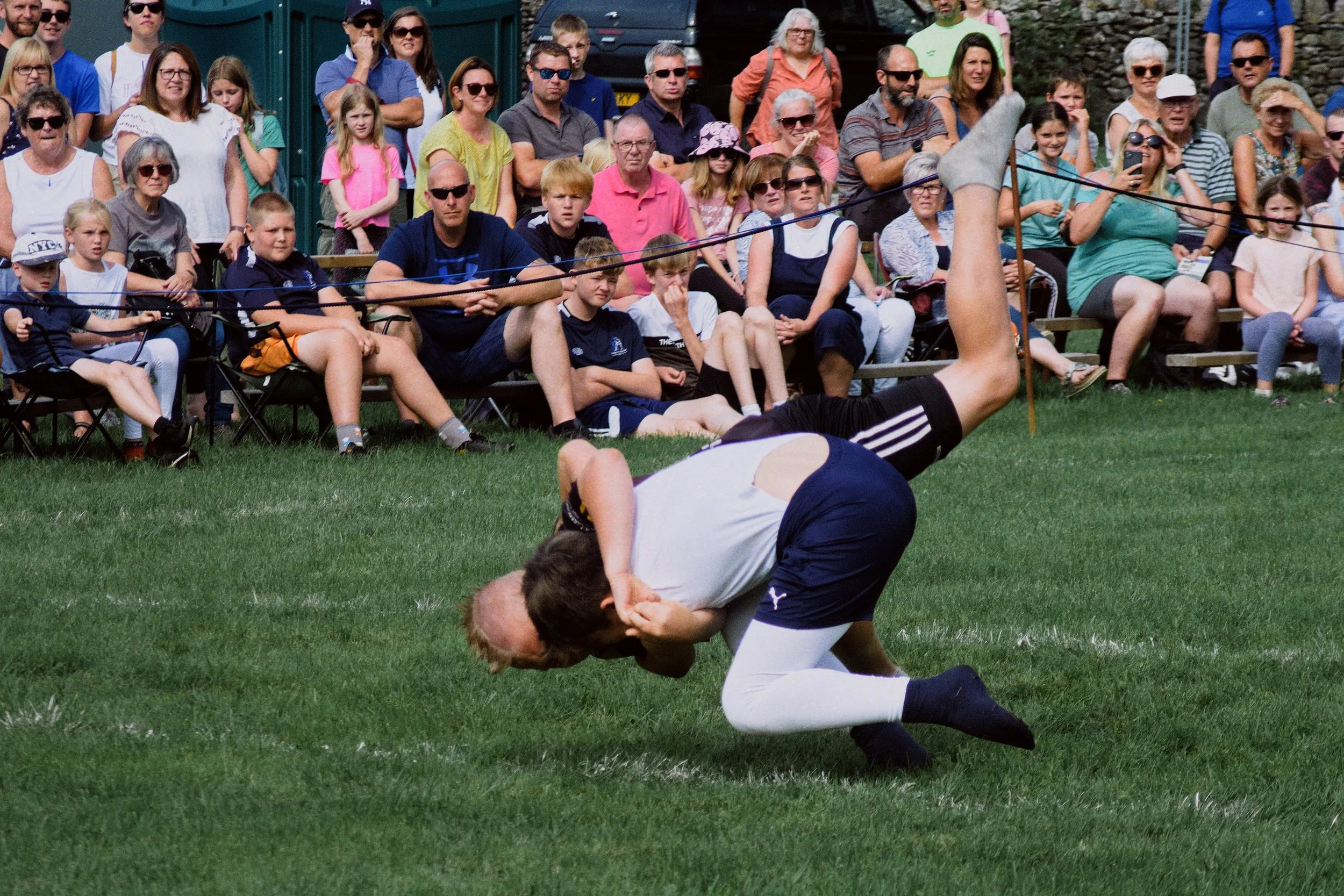  Limbs flying akimbo. 