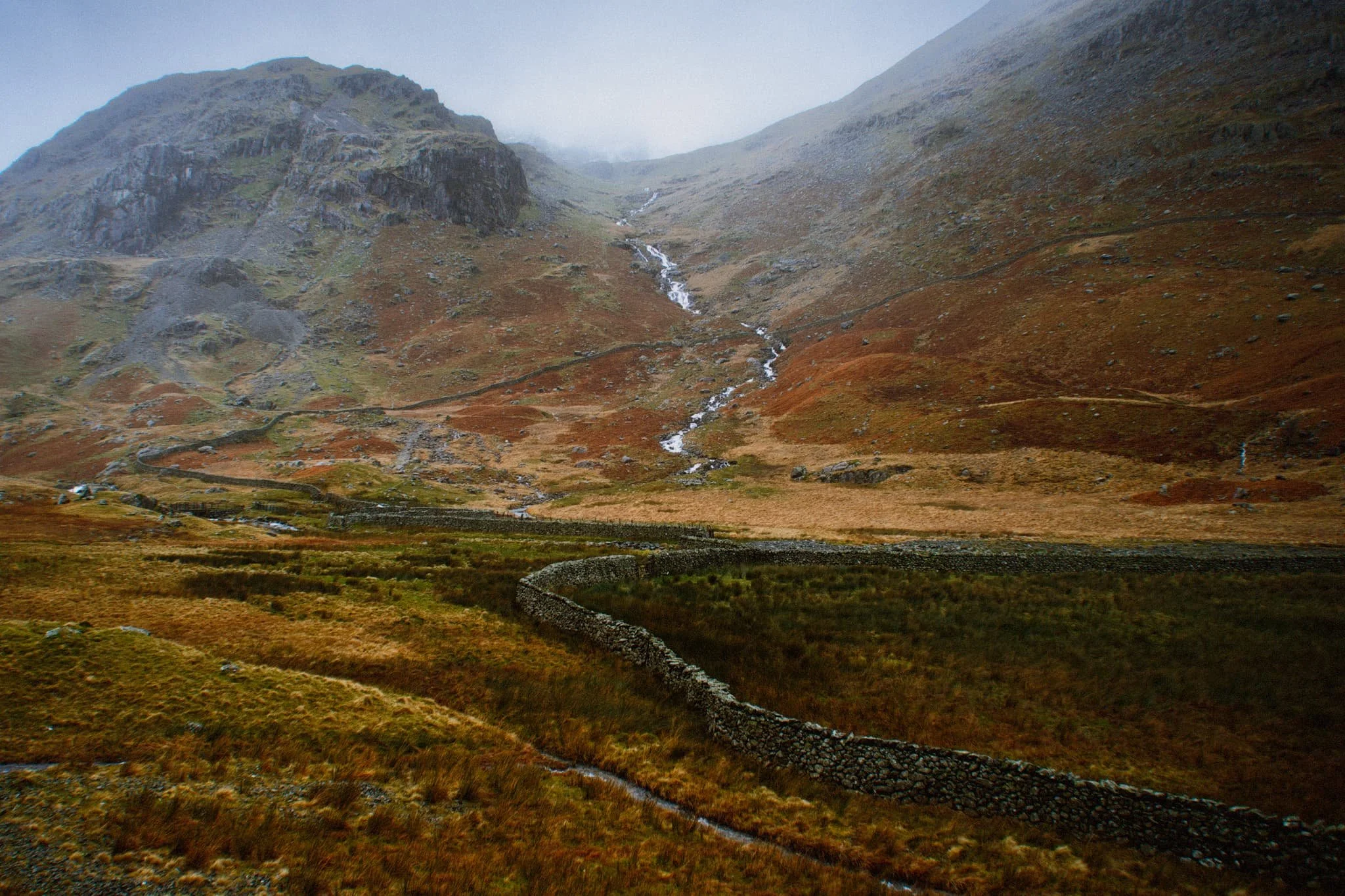  Eagle Crag with Nethermostcove Beck roaring down the fellside. A  project was started in 2021  to return the valley&rsquo;s main river, Grisedale Beck, back to its original &ldquo;wiggly&rdquo; form. To quote the  Friends of the Ullswater Way : &ldquo;As with many rivers in the UK, Grisedale Beck has historically been straightened and reinforced so that fields can be drained to improve grazing. This work was undertaken over 200 years ago and since then we have learned a lot about how straightened and reinforced rivers can negatively affect wildlife and increase flood risk. It should be noted that, despite the historic changes made to the river at the project site, this is still not particularly good grazing land, being very rough pasture and quite boggy in areas.&rdquo; 