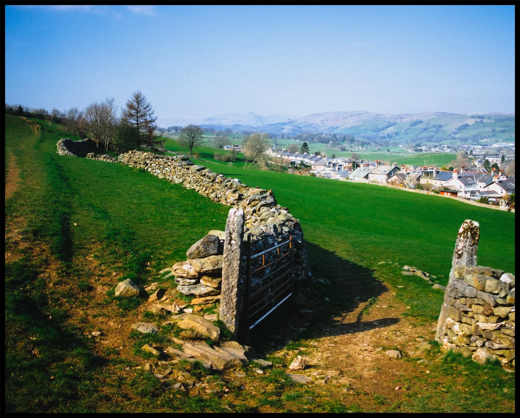  The views open up as I climb higher above the town. 