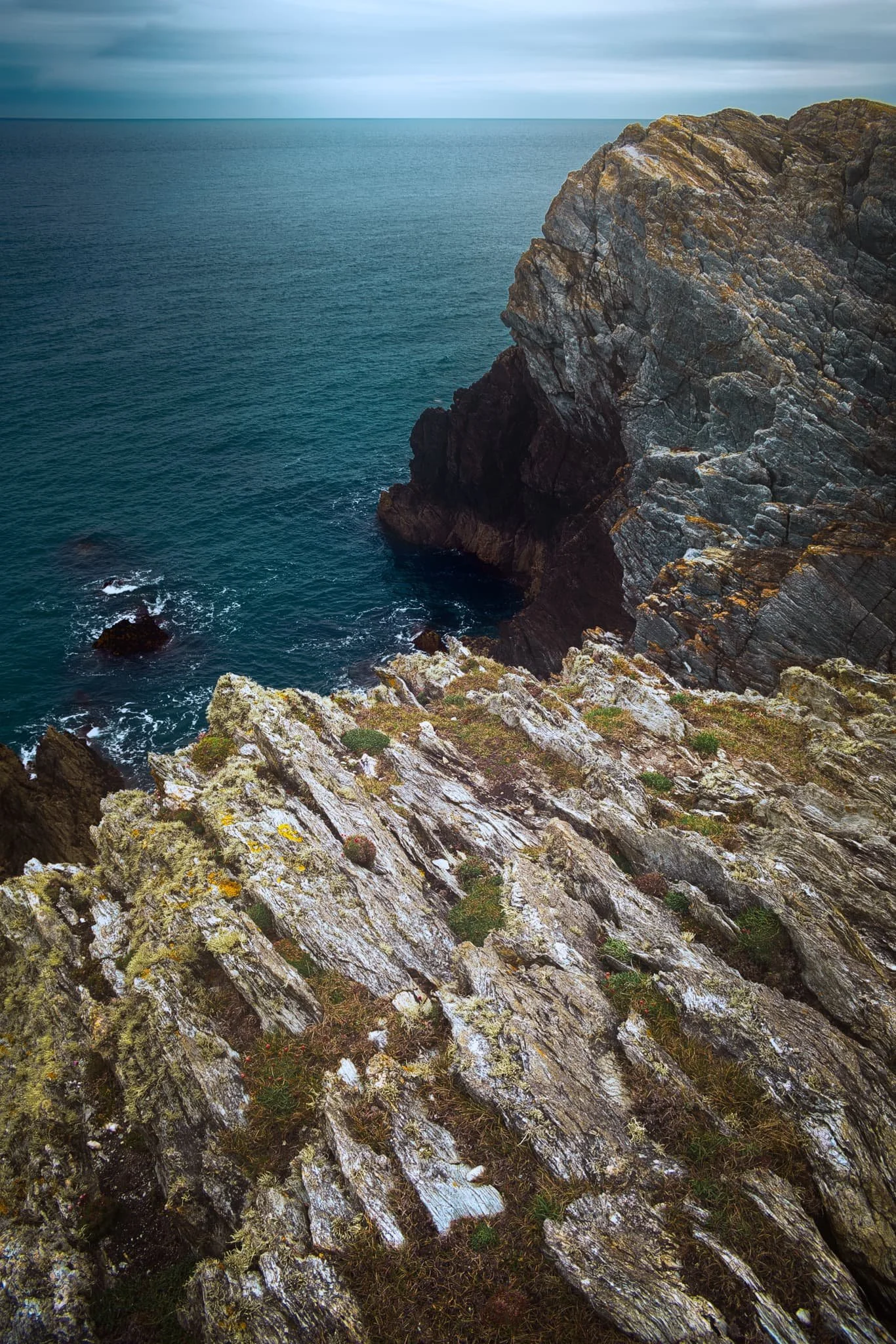  The day was moody, thick with cloud and moisture, and this added to the dramatic scenes we explored at Rhoscolyn Head. 