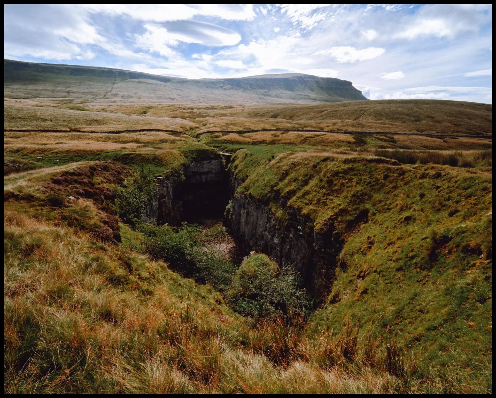  My favourite composition in the area: the chasm of Hull Pot with Pen-y-Ghent rising high above. 