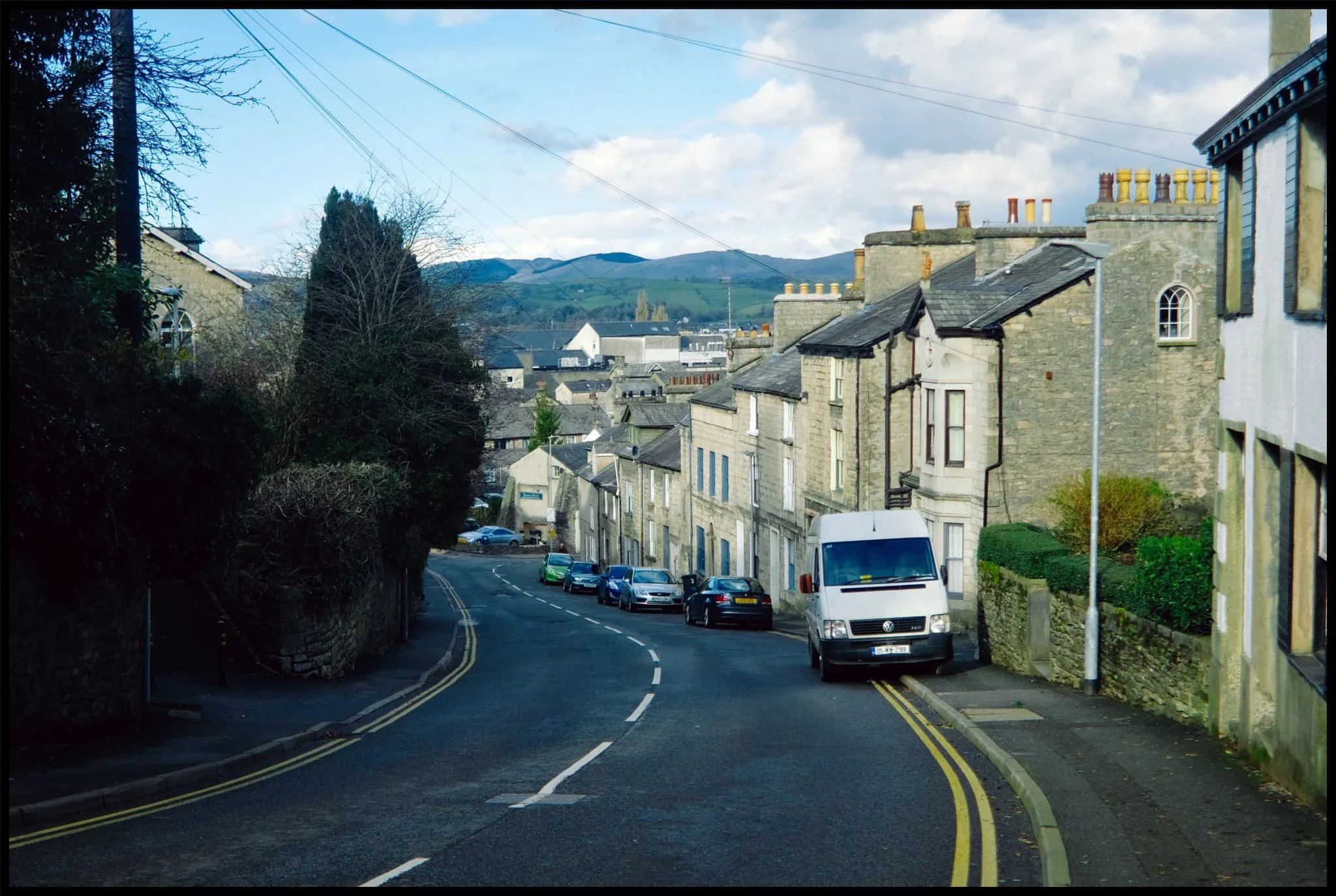  Looking back down what might well be Kendal&rsquo;s steepest road: Beast Banks. 