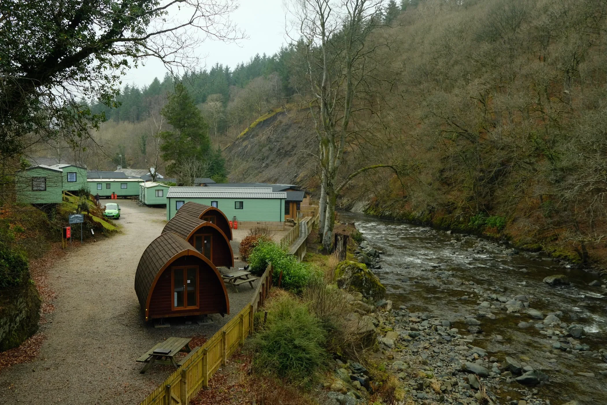  A nice little holiday village, Low Briery, alongside the River Greta. 
