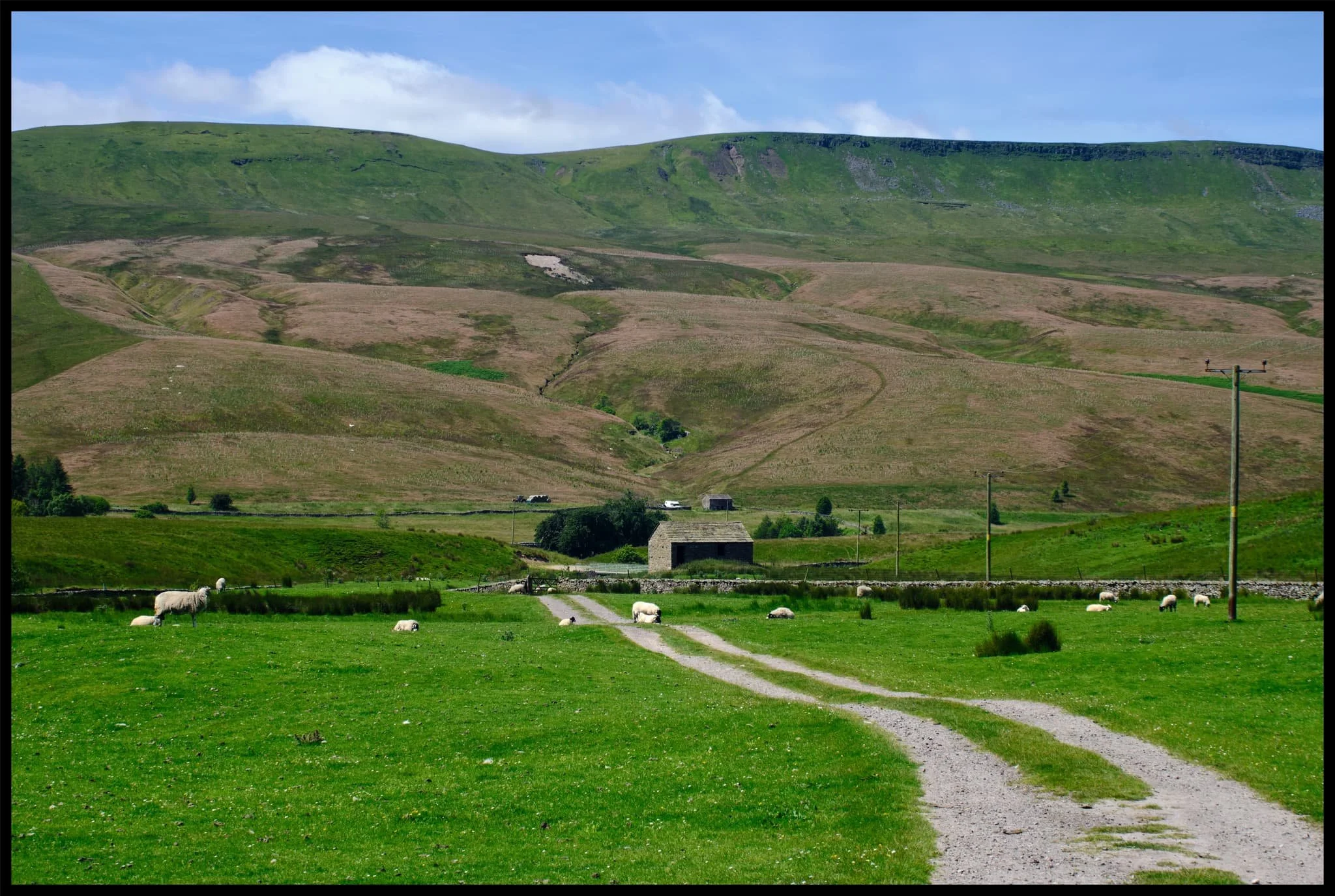  Swarth Fell and the many gills that cut into its fellside. 