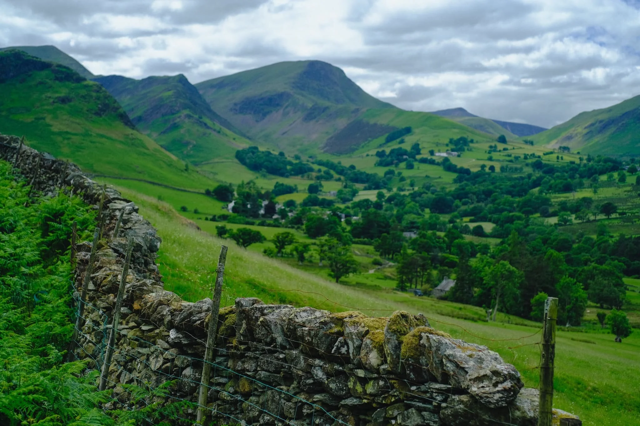  The fell in the centre that looks like it&rsquo;s had a massive bite taken out of it is Robinson (737 m/2,418 ft). The name might seem unusual, given most fell and place names in Cumbria have Old Norse origins. Apparently the land that included the fell was purchased by a Richard Robinson centuries ago. The fell, at the time unnamed, became known as Robinson&rsquo;s Fell, and eventually shortened to Robinson. 