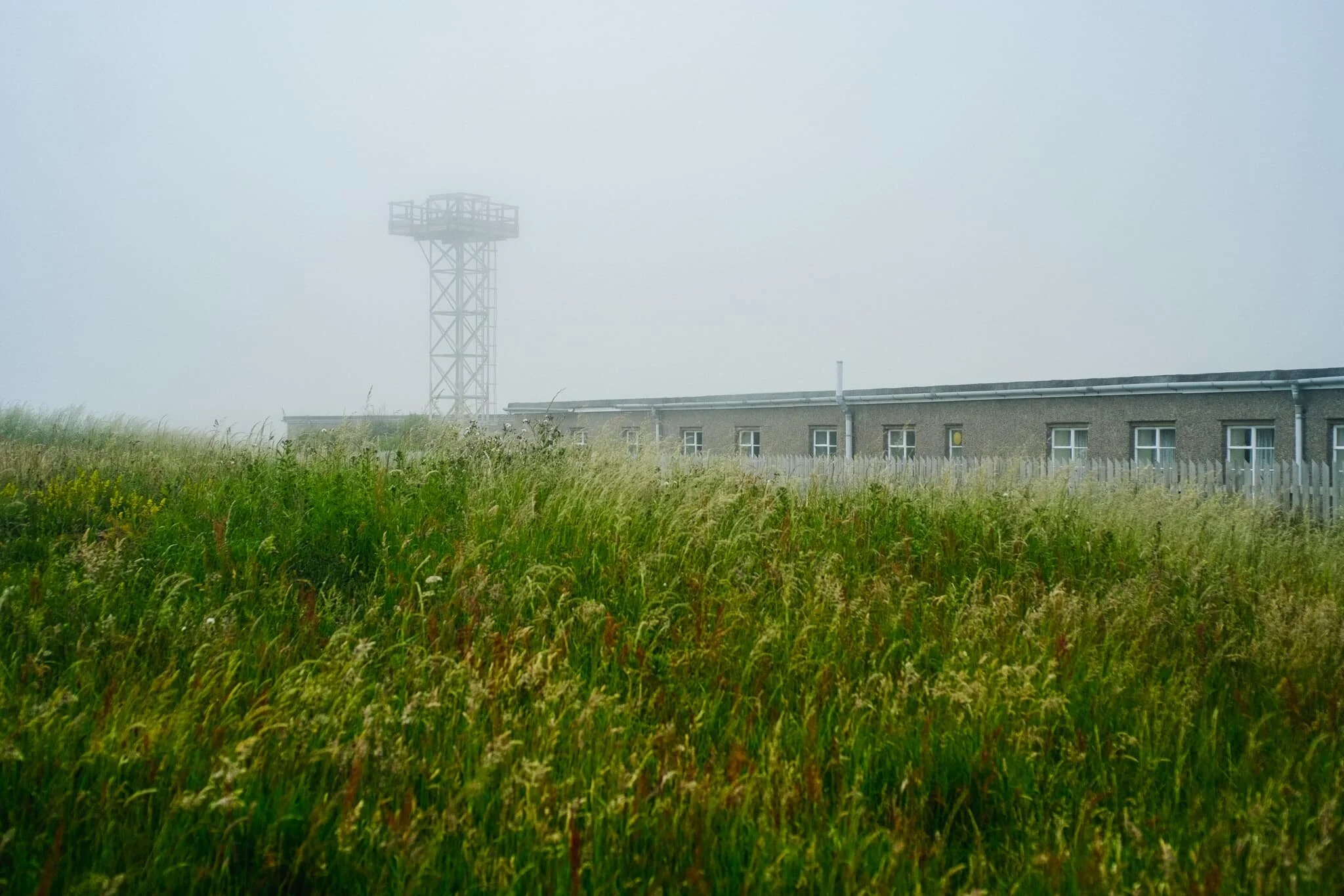 The headland of Newton Point houses a former LORAN (long range navigation) station from the Cold War era. Spooky.