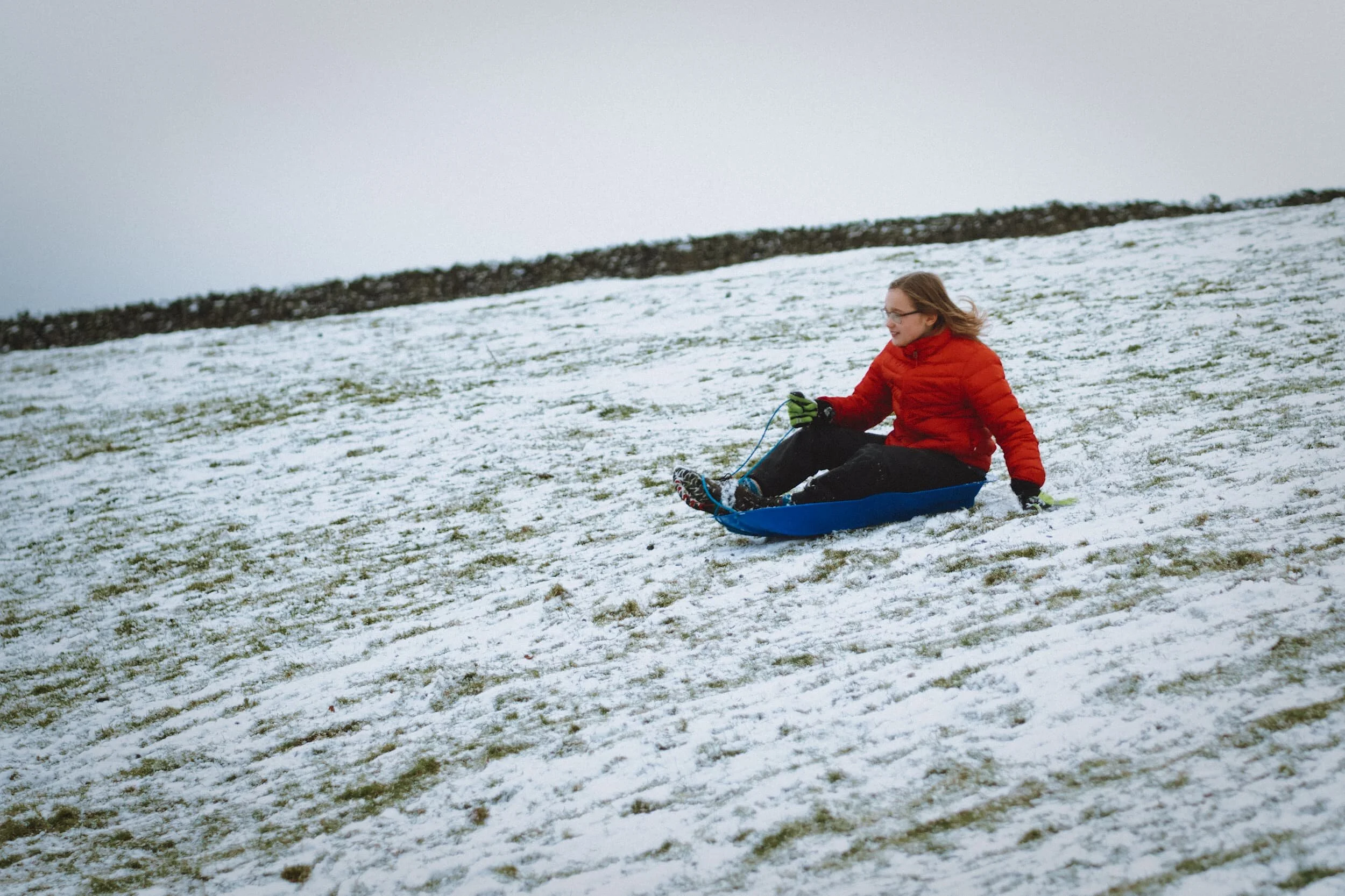 Managed to snap this young lass as she sped down the slopes of Kendal Fell.