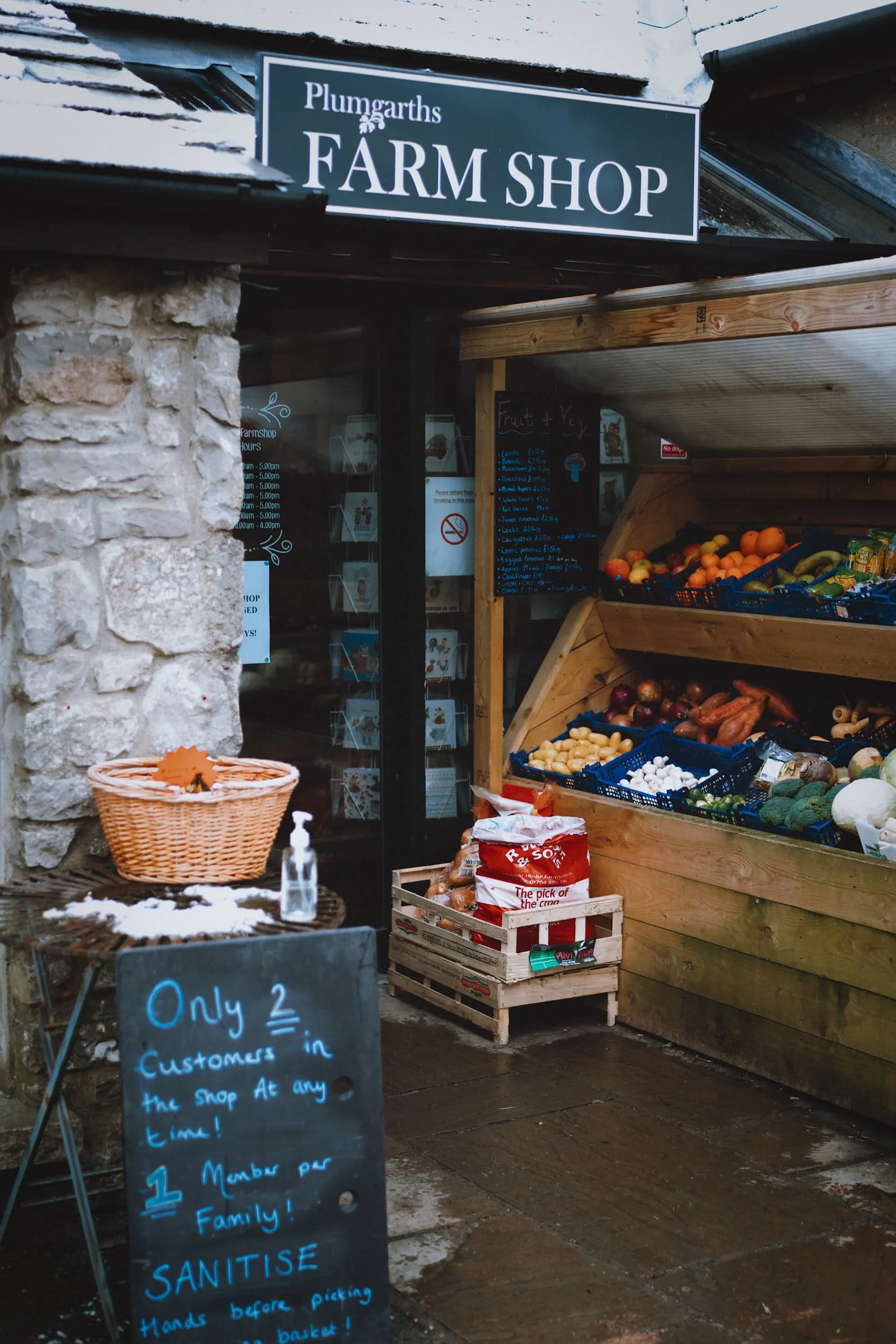 Our destination for the day: Plumgarths Farm Shop. It’s a small place, so Lisabet went in to get supplies and I stayed out.