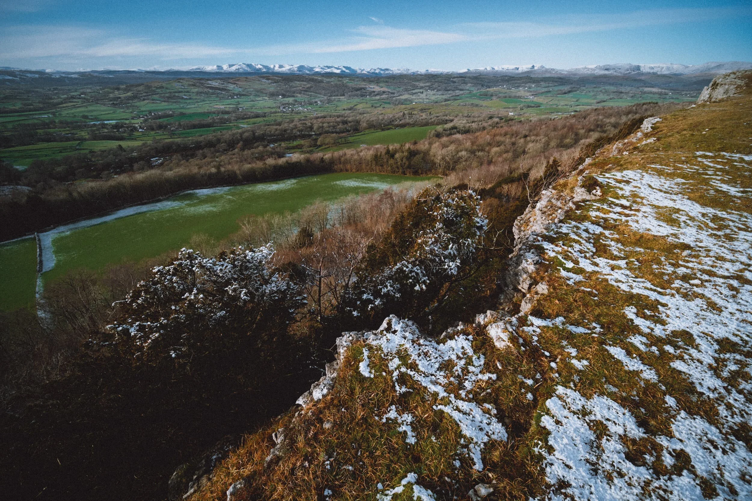 Near Hodgson’s Leap with a sheer drop down to the Lyth Valley below.