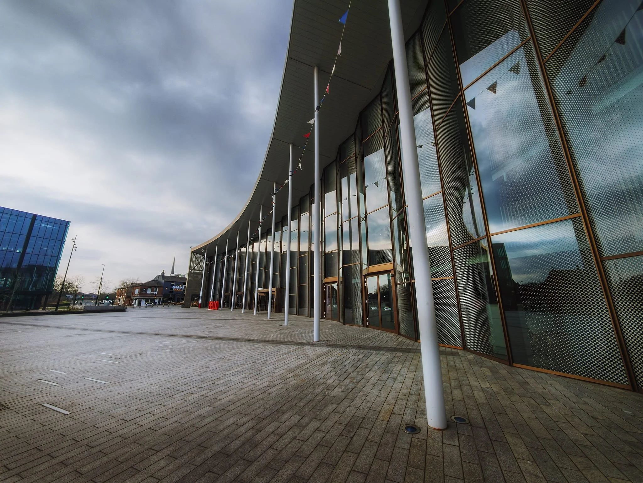  A slight detour from the theme, but I had to nab a shot of UCLan&rsquo;s Student Centre, a building that did not exist in my time in Preston. A magnificent building. It features a cross-laminated timber floor structure and supposedly the glass wall at the front is believed to be the highest single span continuous curtain walling system in Europe, at 13.5 metres high and 100 metres in length. 