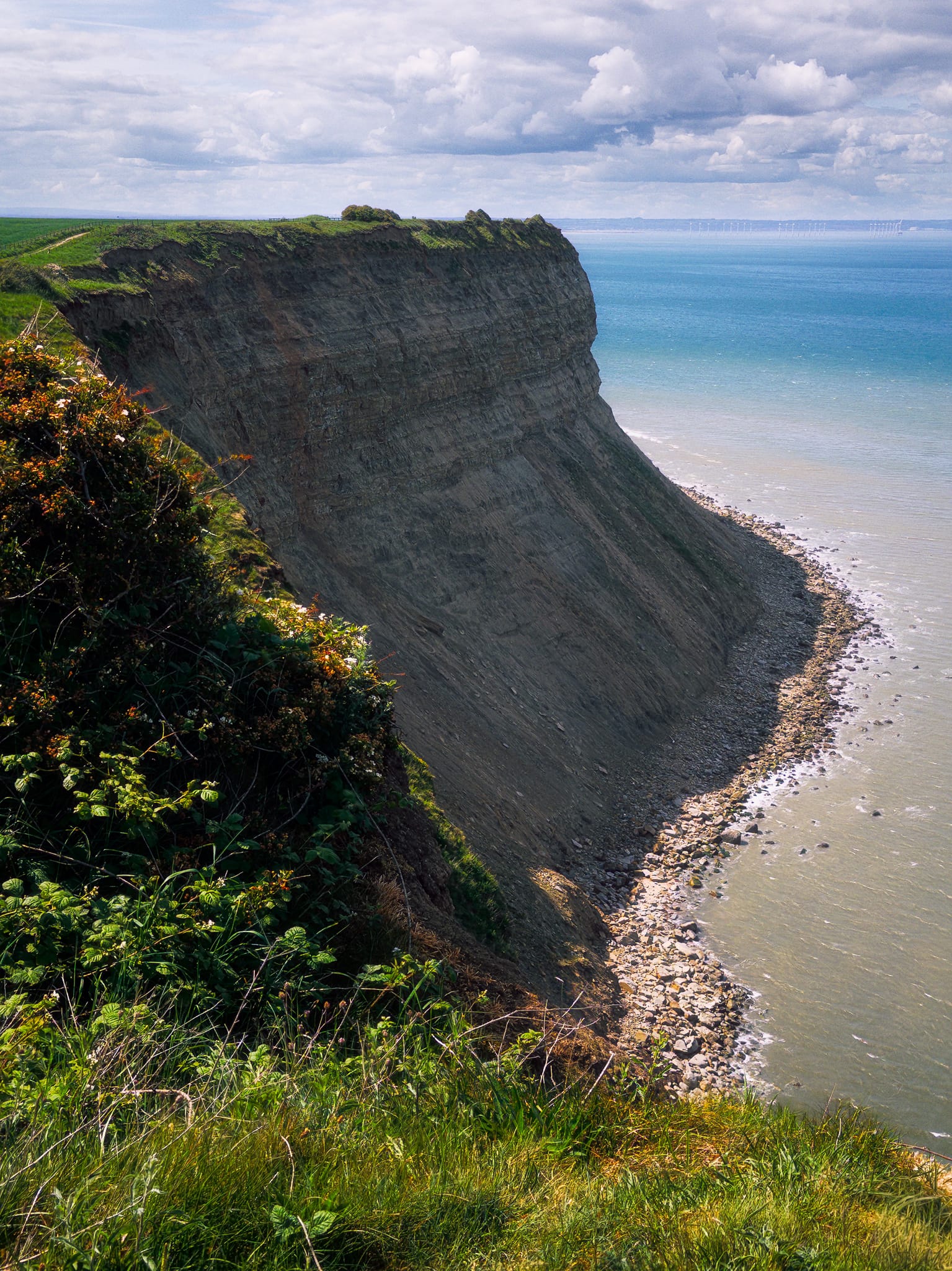 Parts of the path along the Cleveland Way have experienced heavy erosion. You wouldn&rsquo;t want to mess with a drop like this.