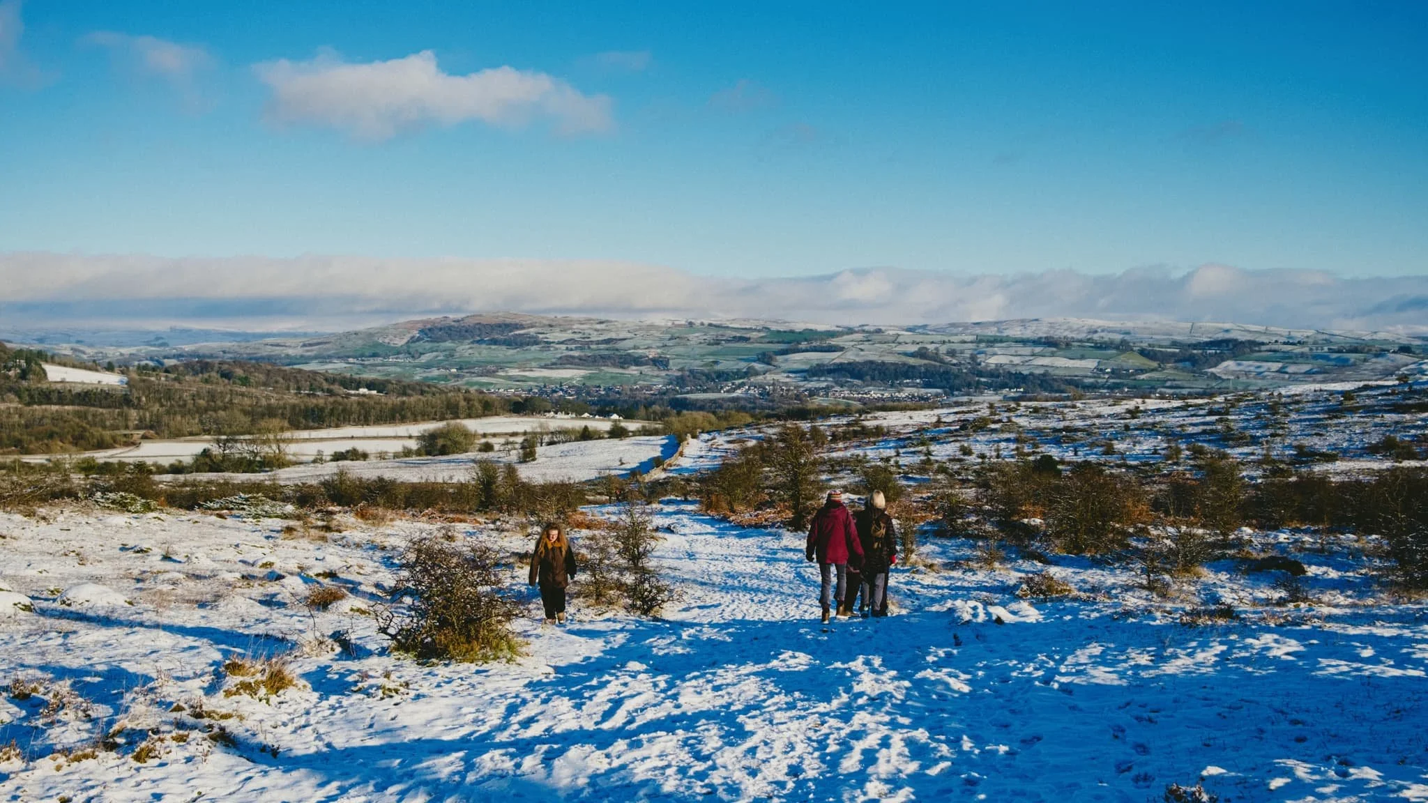  As we gain height, the views looking back across Kendal to the Howgills open up. Our excitement builds. The day is crystal clear. 