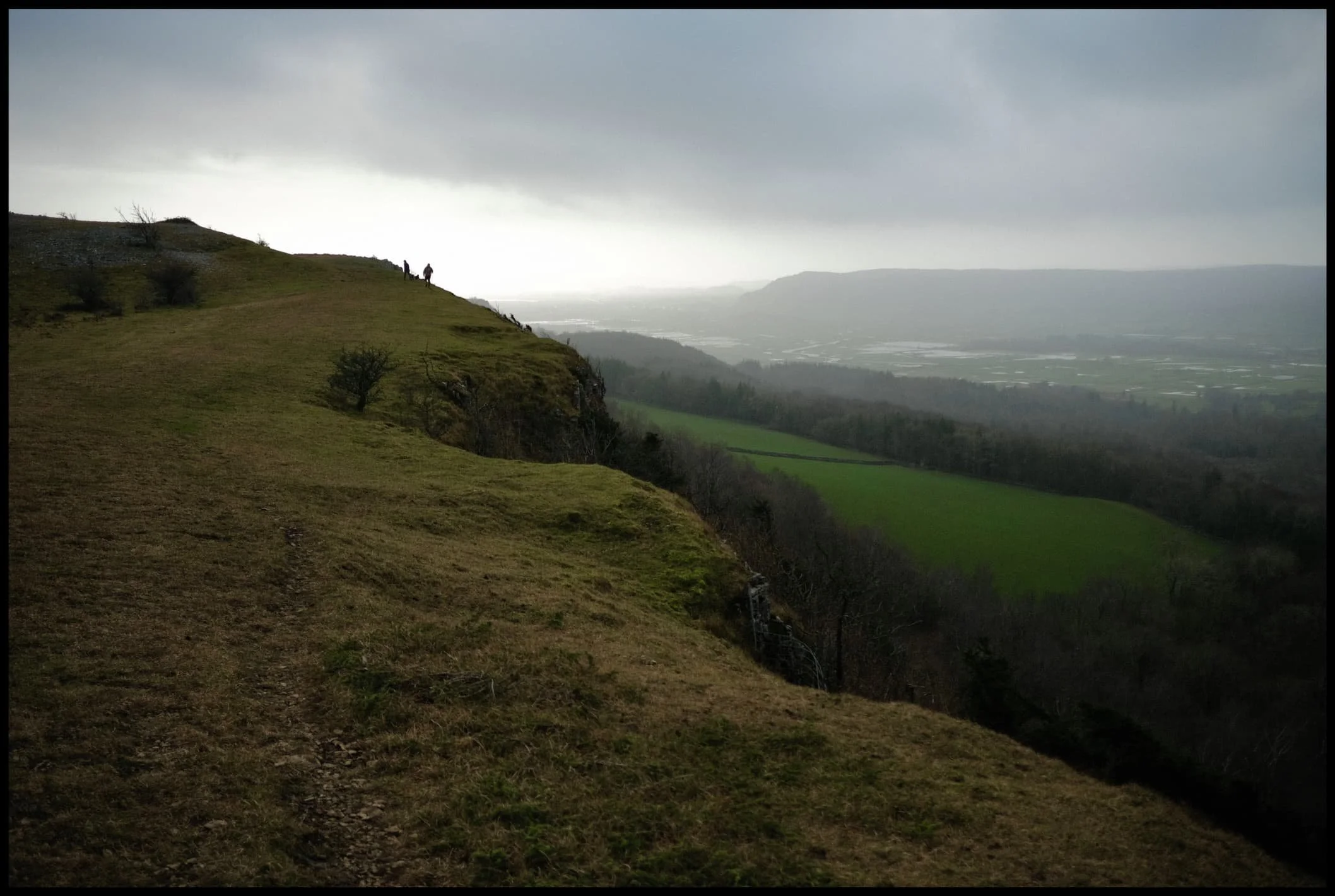  A reminder of what was happening behind us. A lot of the Lyth Valley was still flooded after recent downpours. 