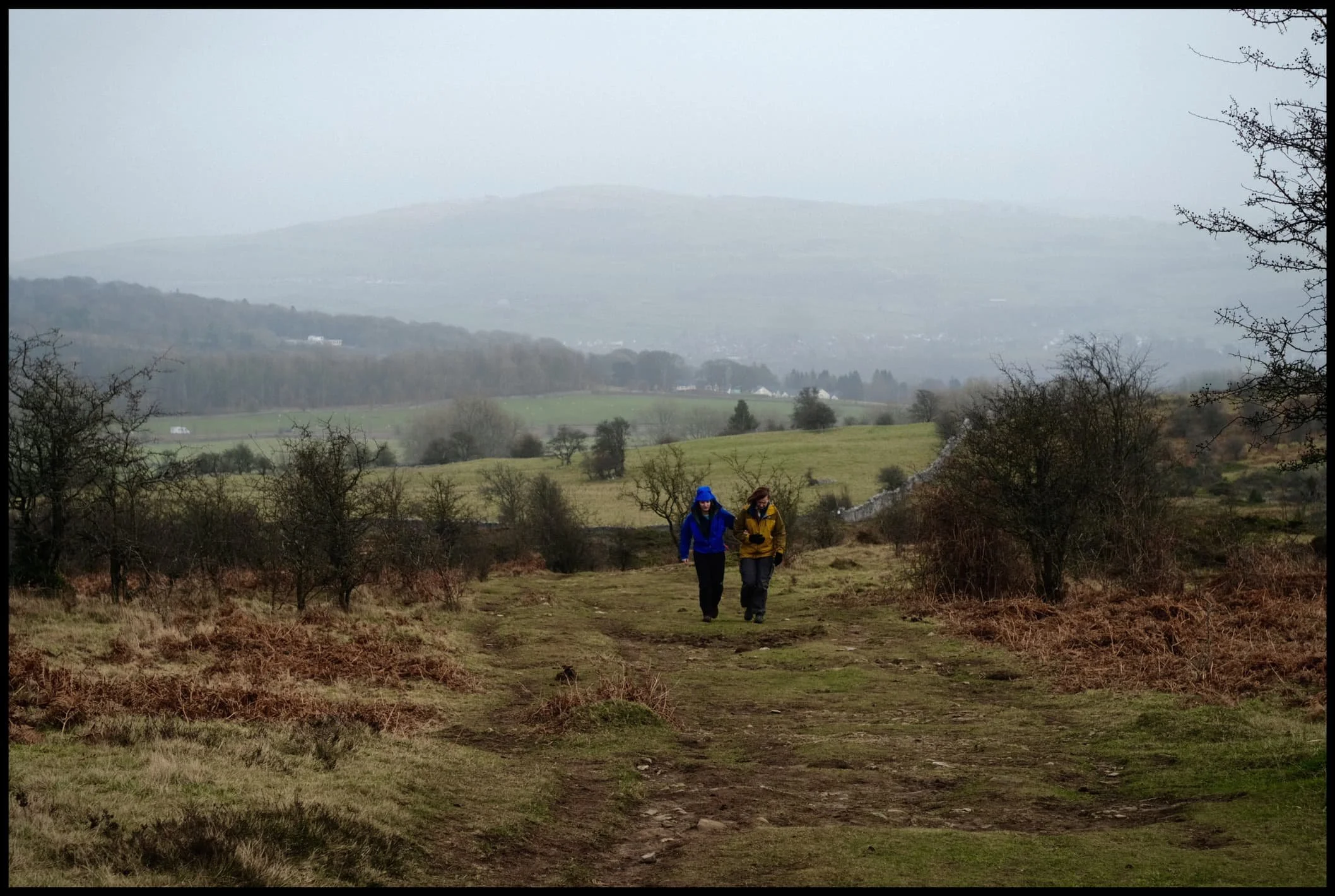  Plenty of other folk were heading up Scout Scar for a New Year&rsquo;s Day yomp, despite the roaring wind. 