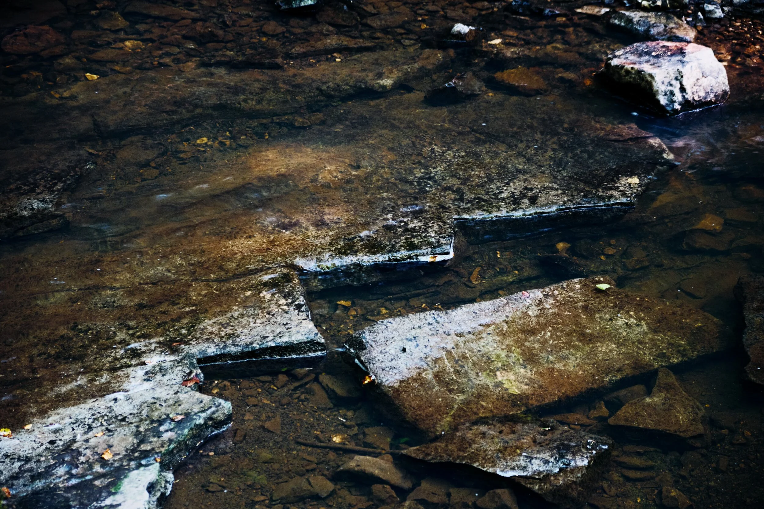 Weird and wonderful rock formation caused by thousands of years of running water.