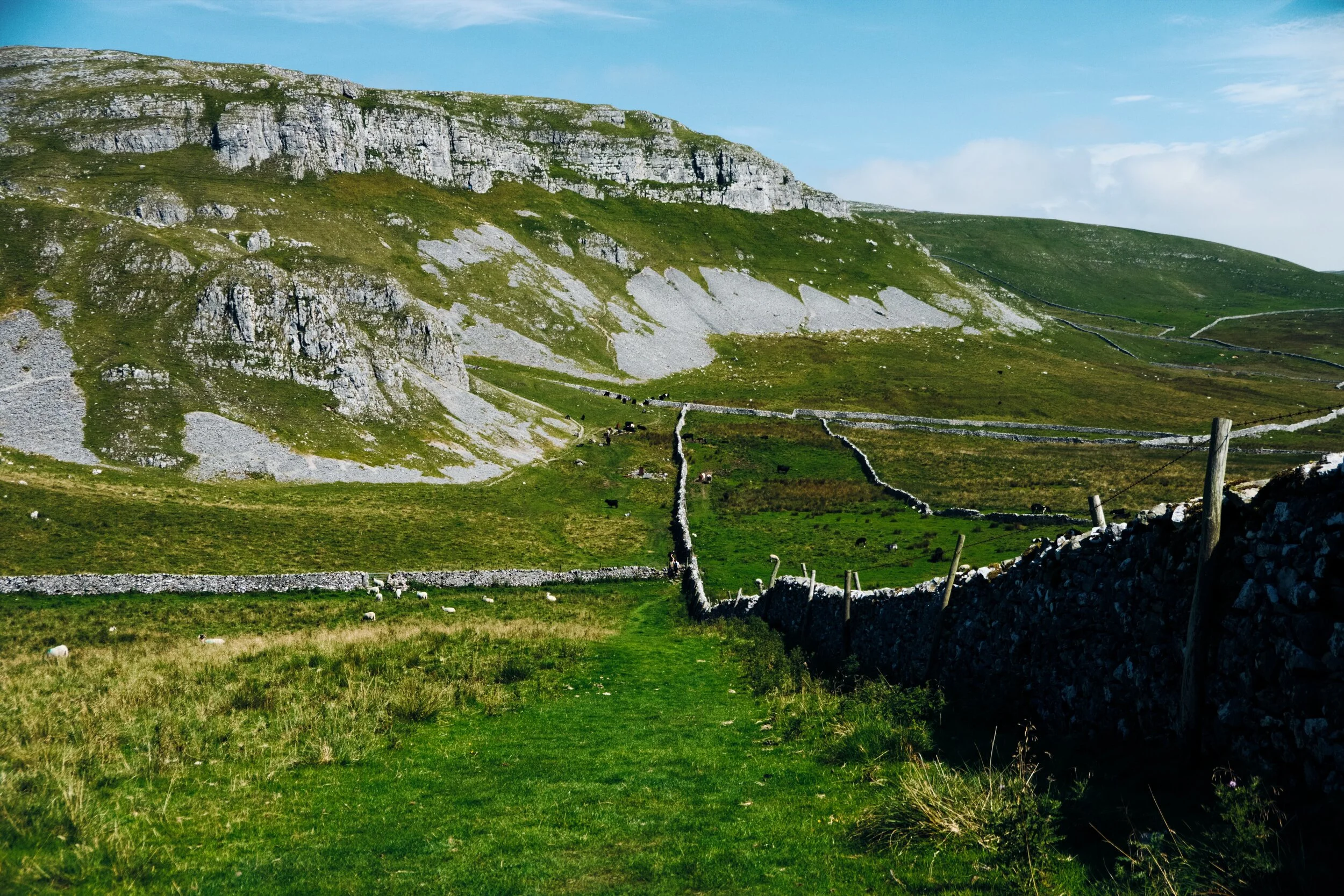 More drystone wall compositions, drawing the eye towards the various crags of Warrendale Knotts.