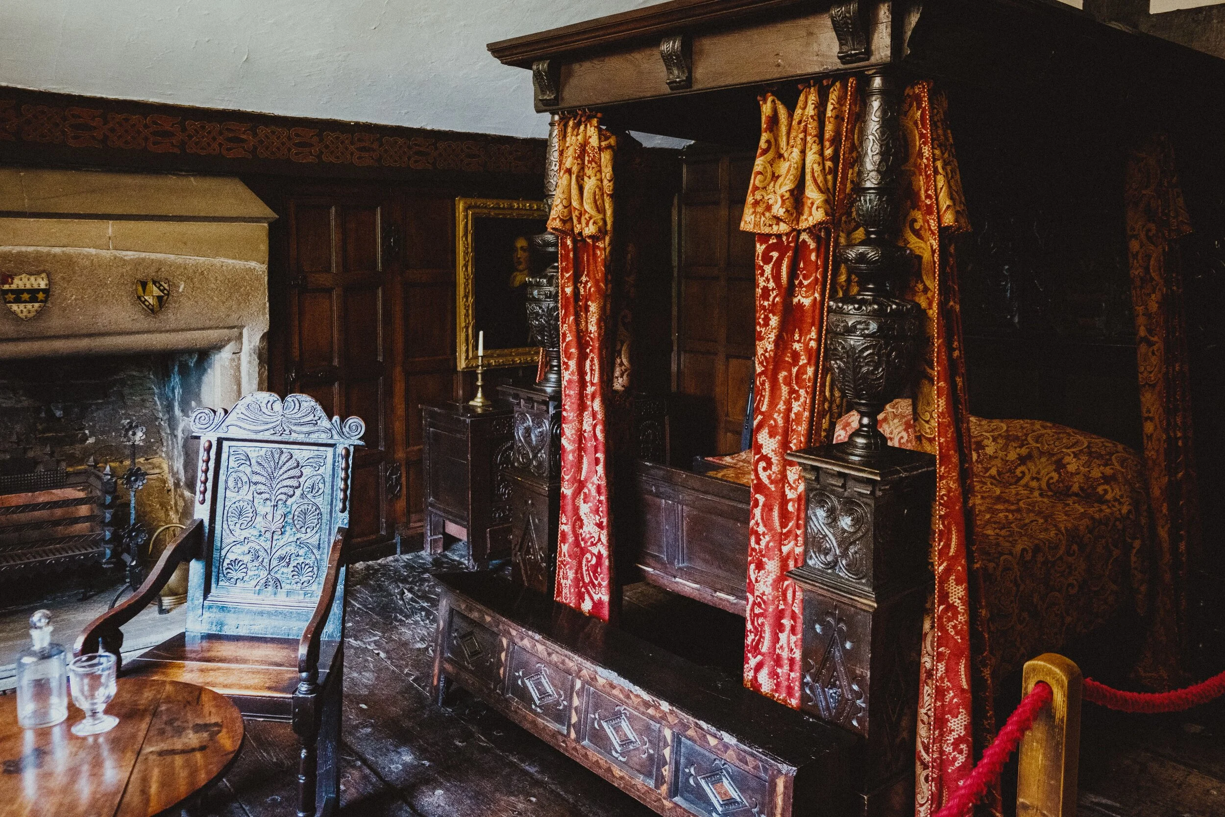The Red Room. This became Ann Walker’s bedroom, who was Anne Lister’s longest and last partner. They underwent the first same-sex marriage, without legal recognition, in 1834 at the Holy Trinity Church in York. After Anne Lister died, Ann Walker locked herself in this room, fearing eviction; she was shortly declared “unsound of mind” and removed from the house.