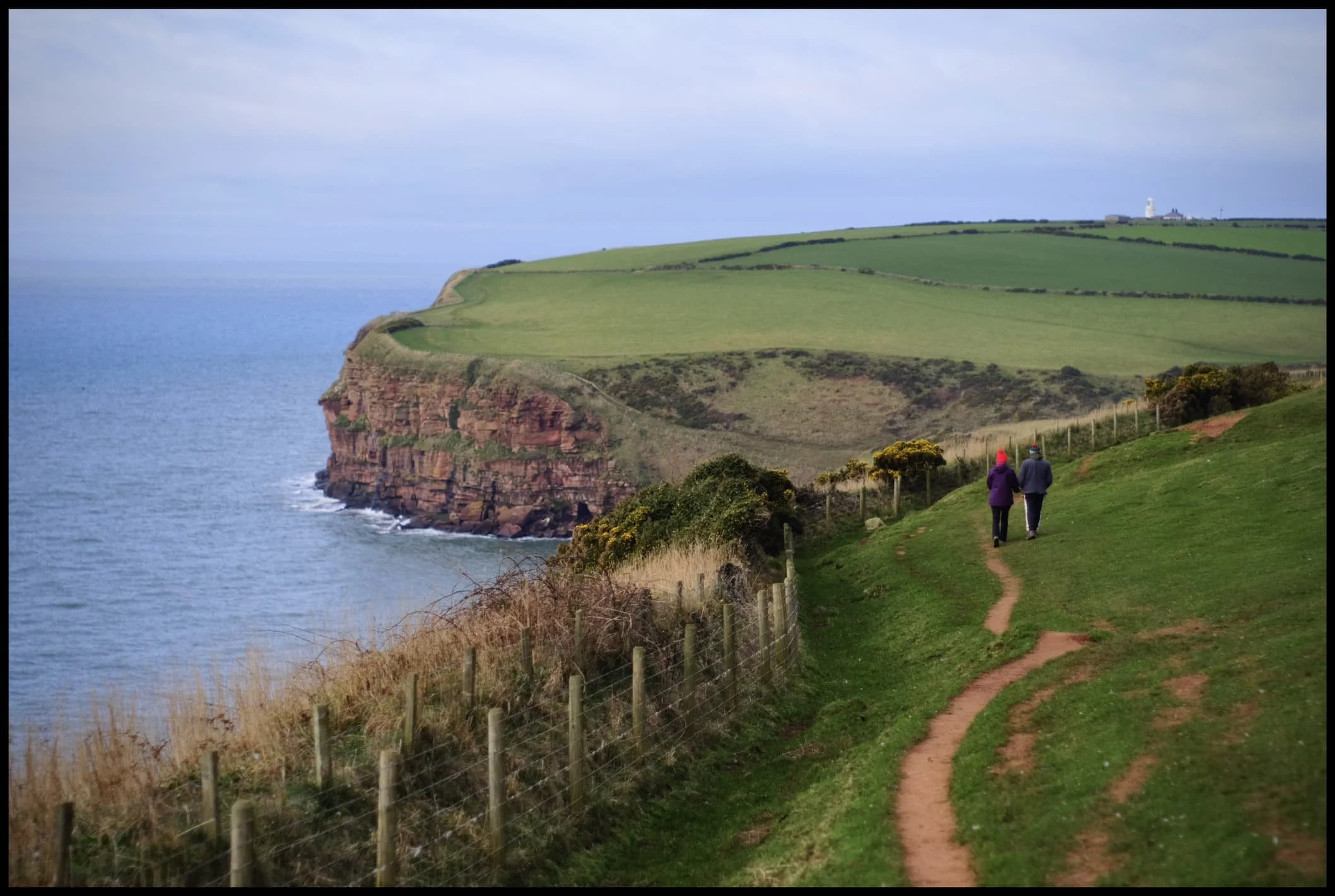 One last look back at the cliffs of Fleswick Bay before making our way back to St. Bees. 