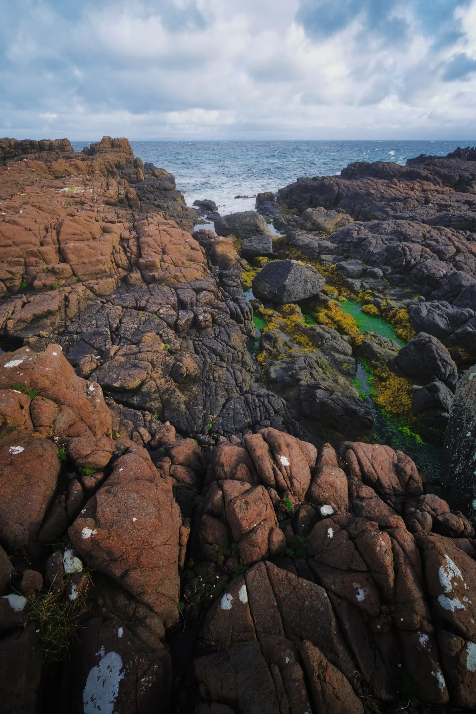 At Breun Phort, east of the Staffin Slipway, a raised bed of clints and grikes offer seemingly limitless compositions for my wide angle lens to devour.
